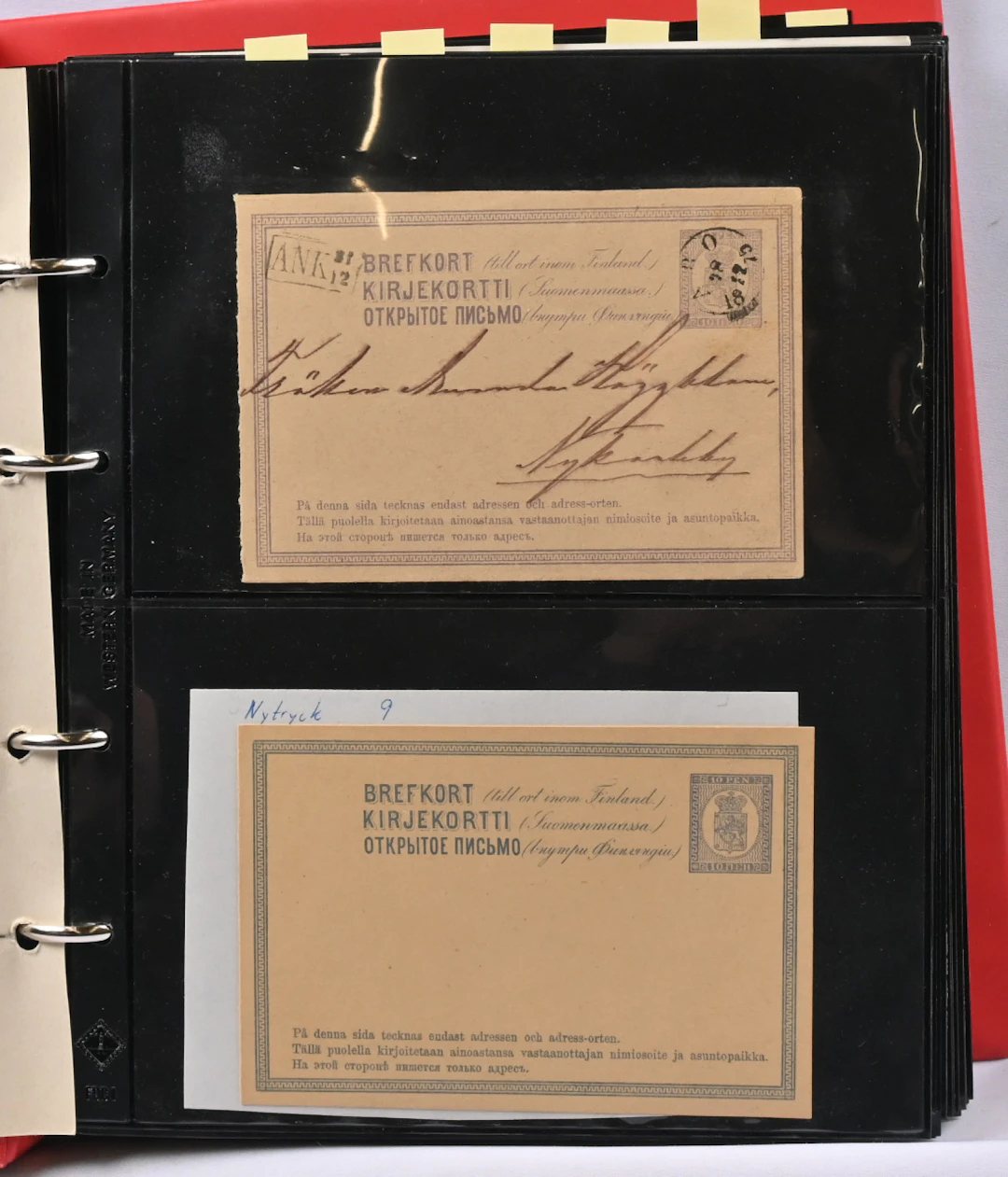 1875 - 1911 collection/accumulation of double cards in album, over