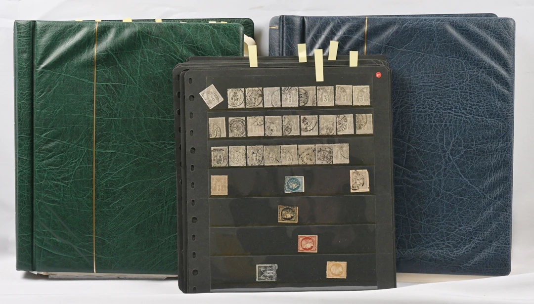 1849 - 1979 collection material in album and on pages and on stockpages.