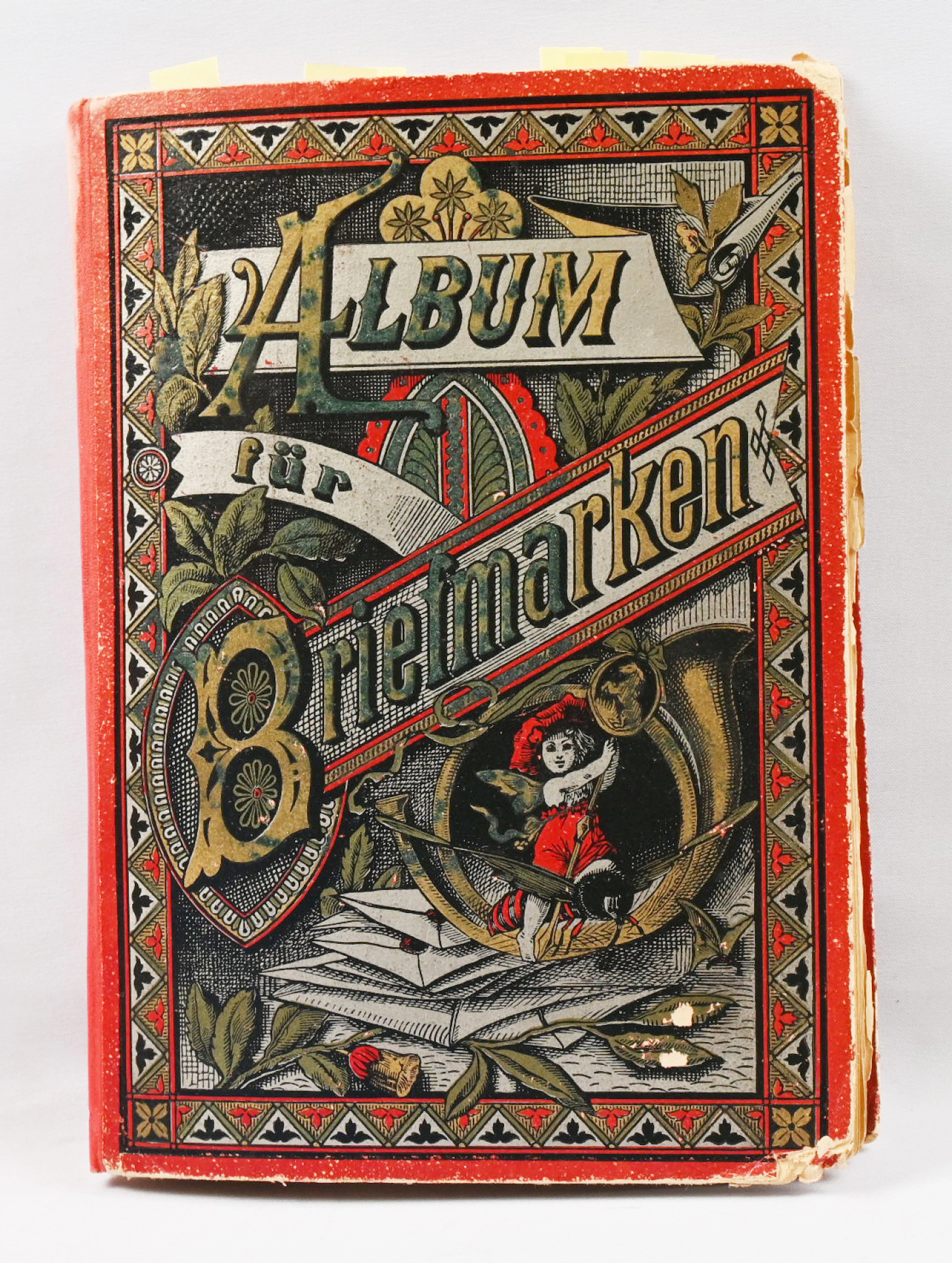 Schaubek old small worldwide album. Mixed quality