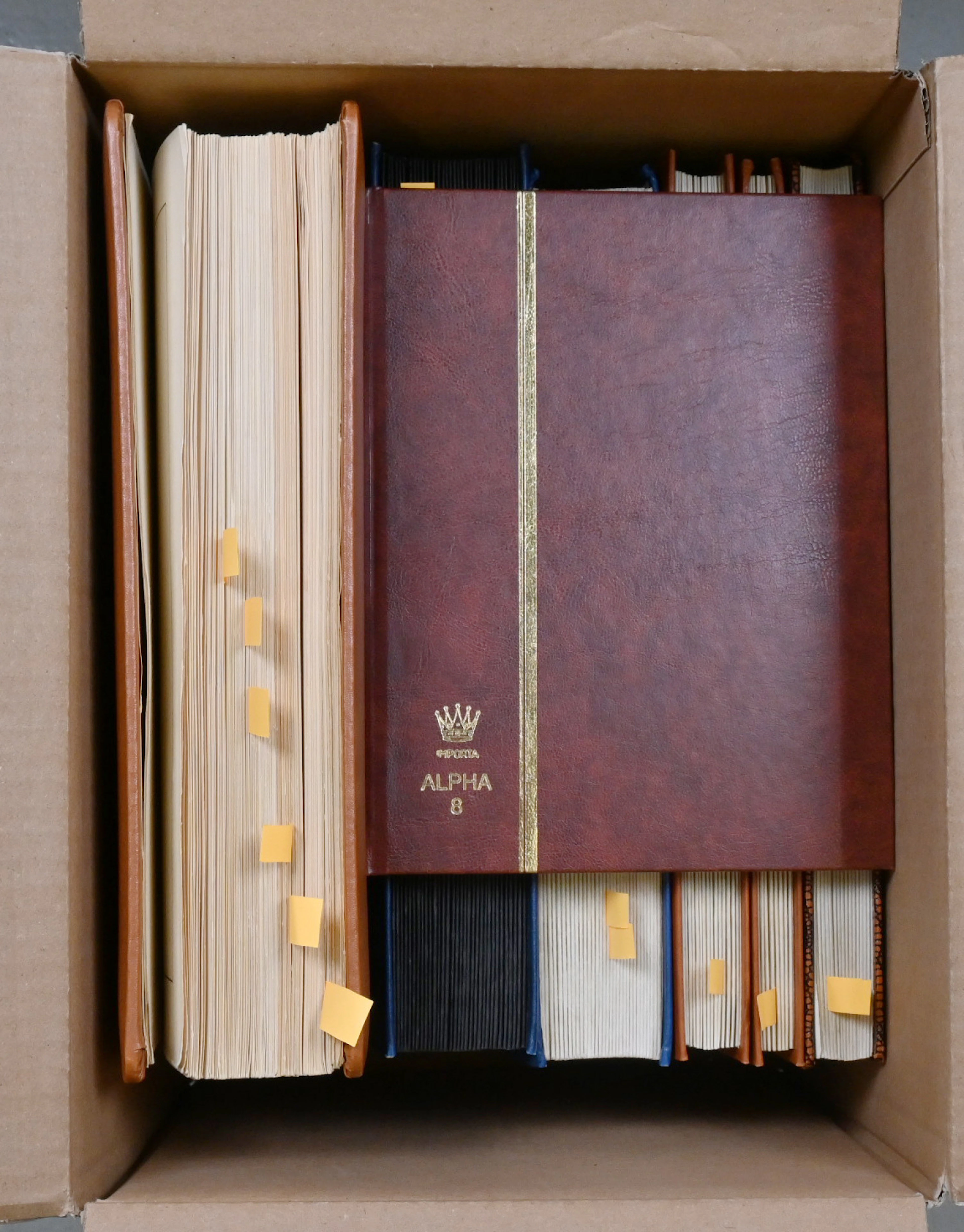 Large selection mainly of 1950 - 1970s stamps in seven stockbooks