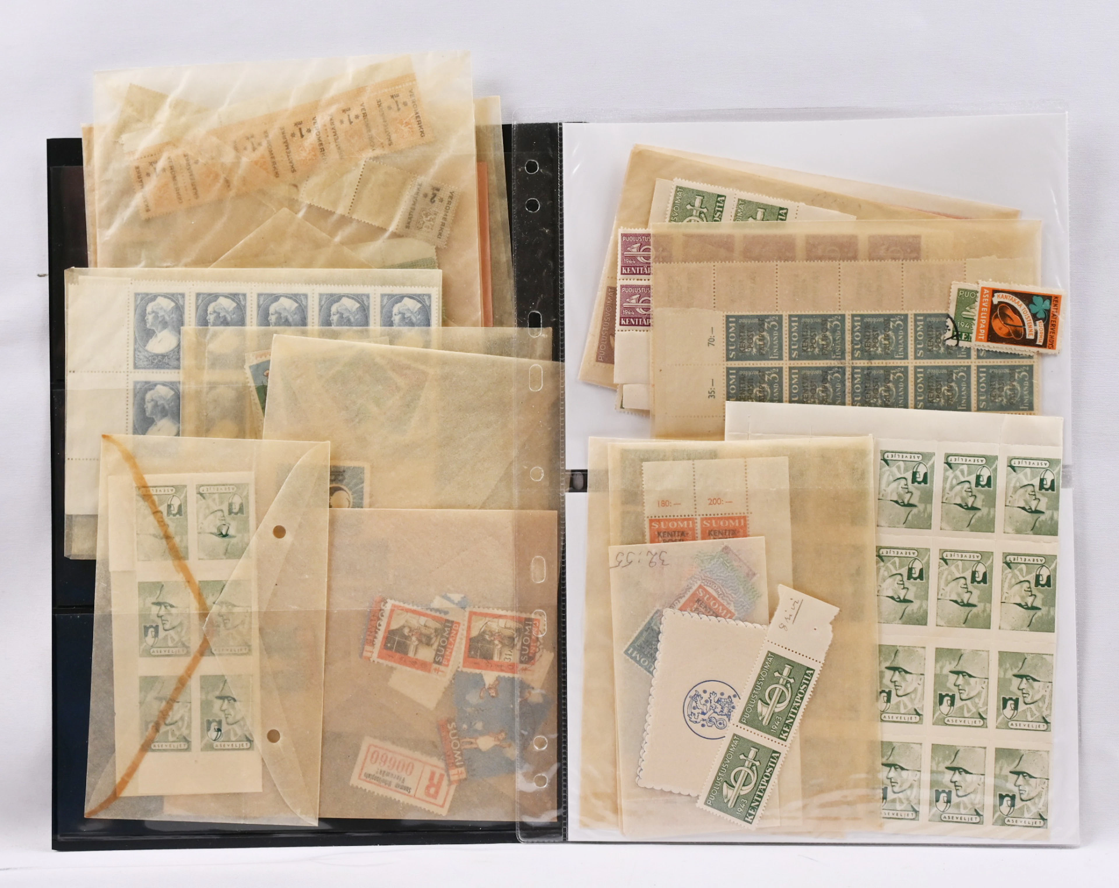 Interesting selection of mixed stamps and labels, eg. envelopes seal