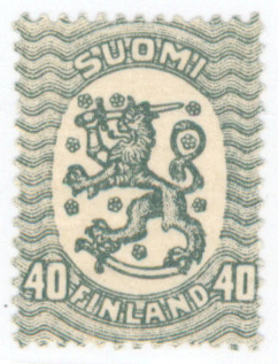 40 penni AW1 wide numbers, very fine mint ** (L. 115AW1II).