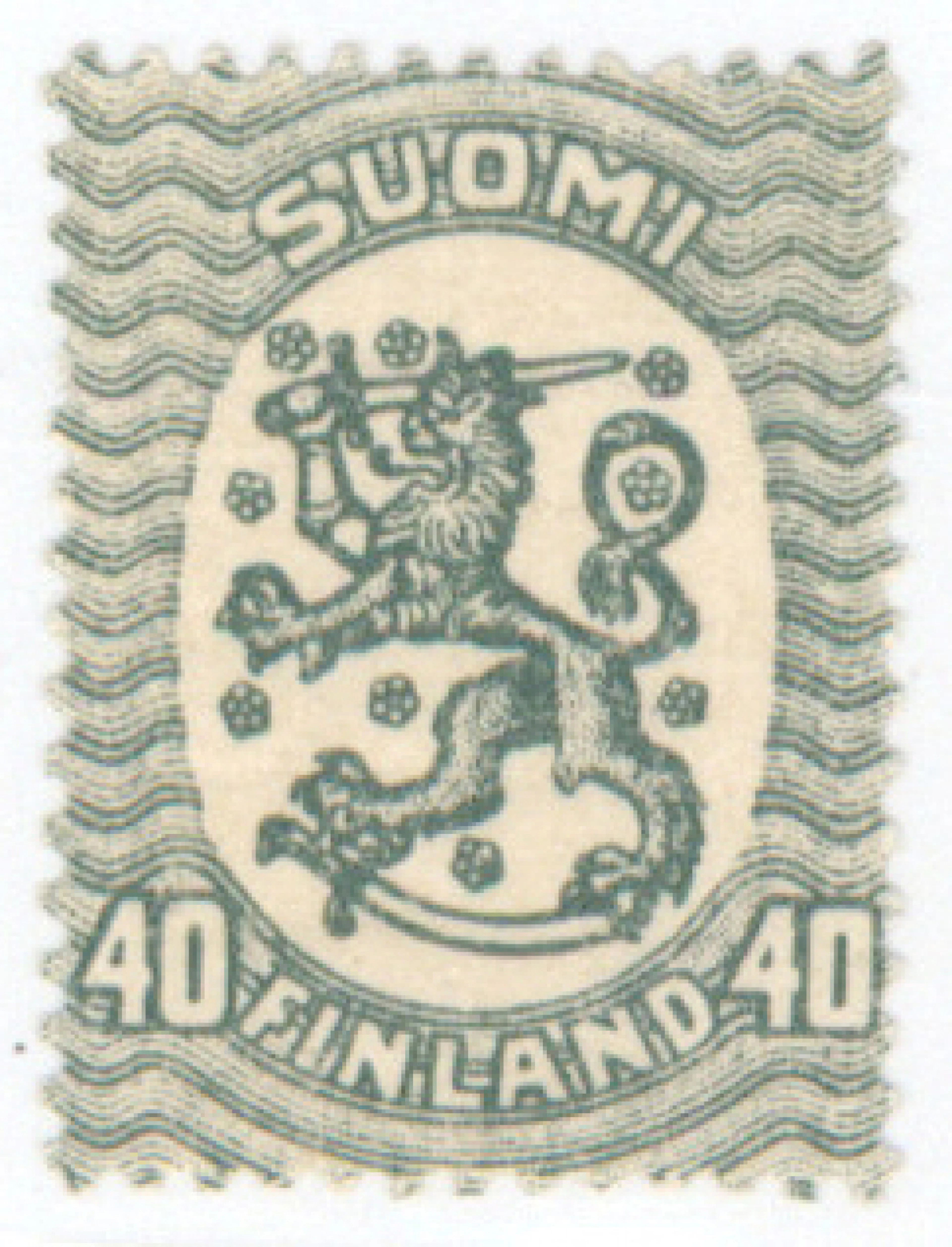 40 penni AW1 wide numbers, very fine mint ** (L. 115AW1II).