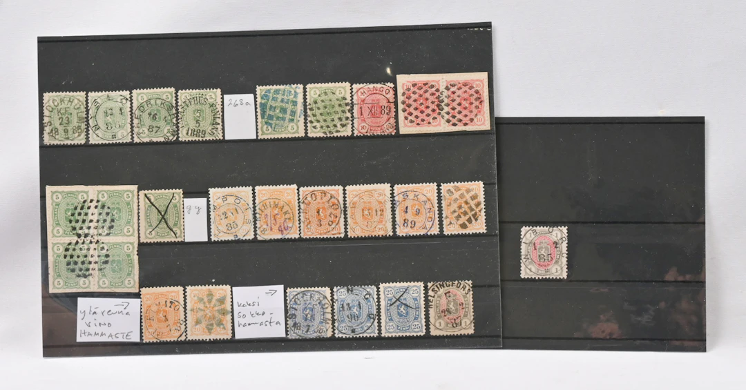 Exceptionally fine selection of 5 penni - 1 markka stamps with magnificent