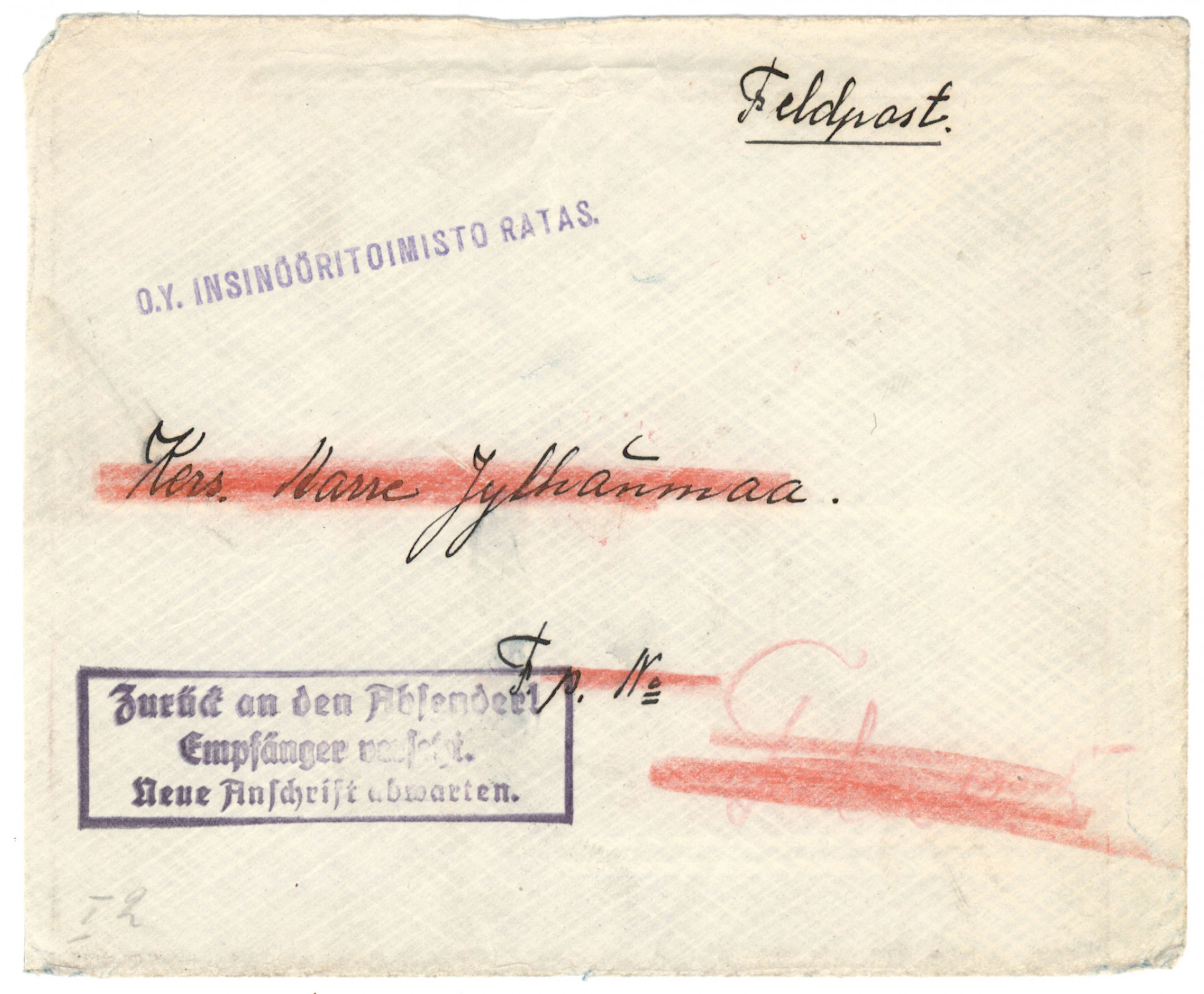 SS volunteer mail: letter to a man in the Division who served in the