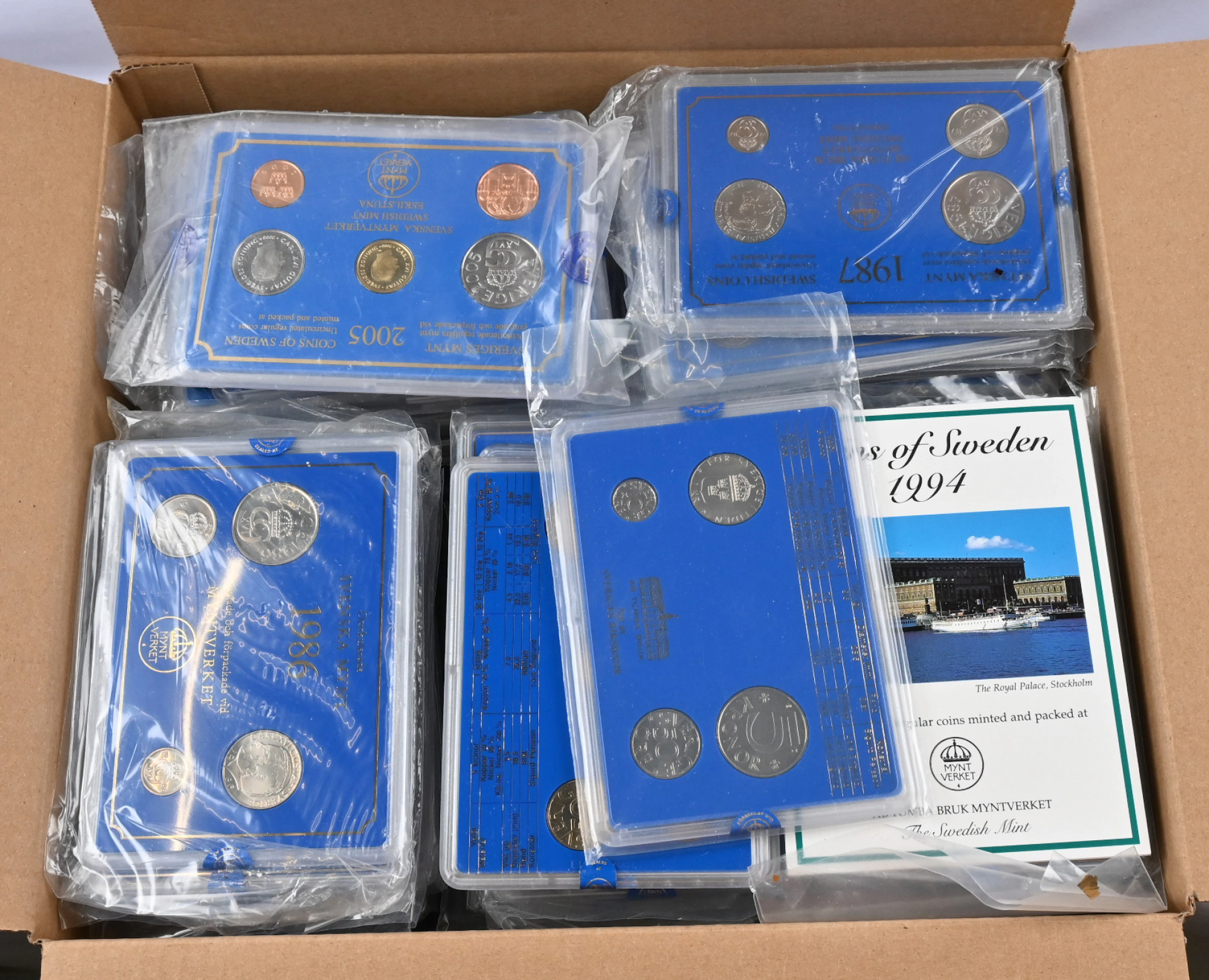 Sweden 1978 - 2005 large selection of over 120 coin sets