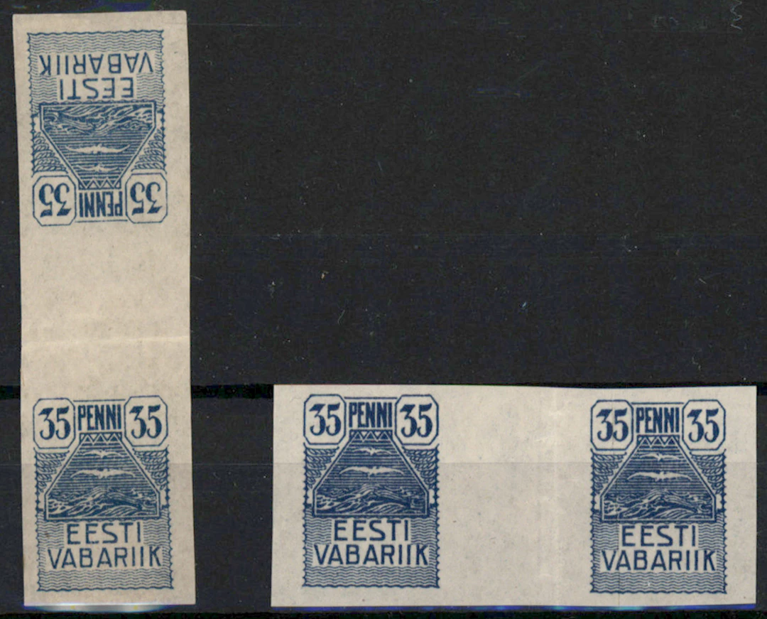 1919 Seagull 35 penni Mi 10, mint * TÊTE-BÊCHE PAIR WITH GUTTER, additionally