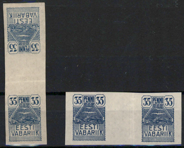 1919 Seagull 35 penni Mi 10, mint * TÊTE-BÊCHE PAIR WITH GUTTER, additionally