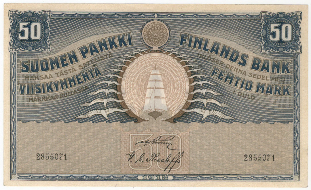 1918 50 markka condition 1.