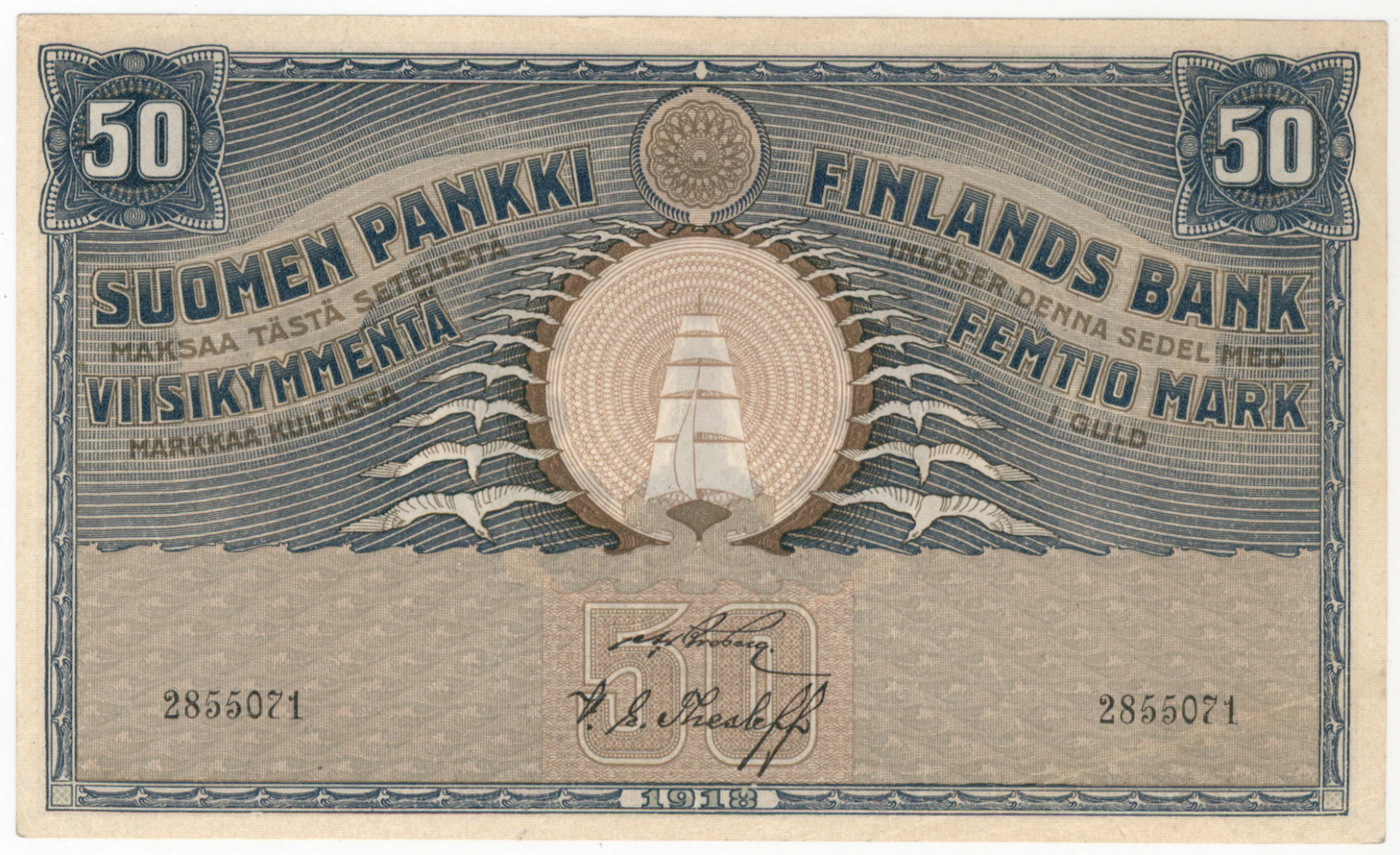 1918 50 markka condition 1.