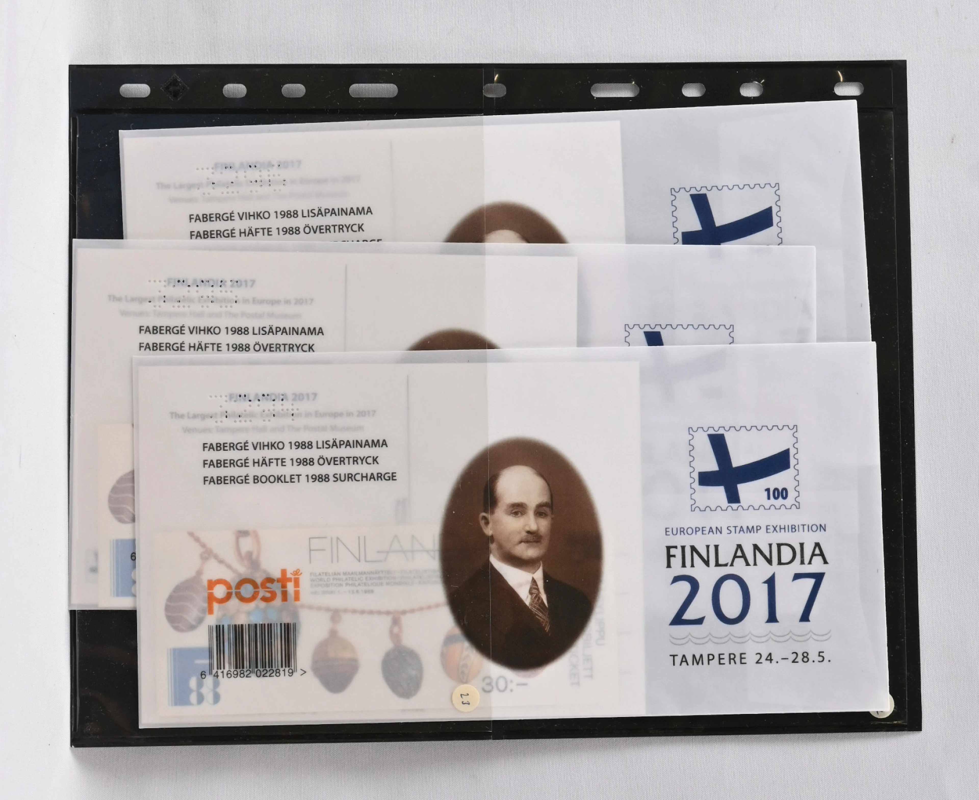 2017 Finlandia 2017 three unopened Fabergé packages, where MNH **