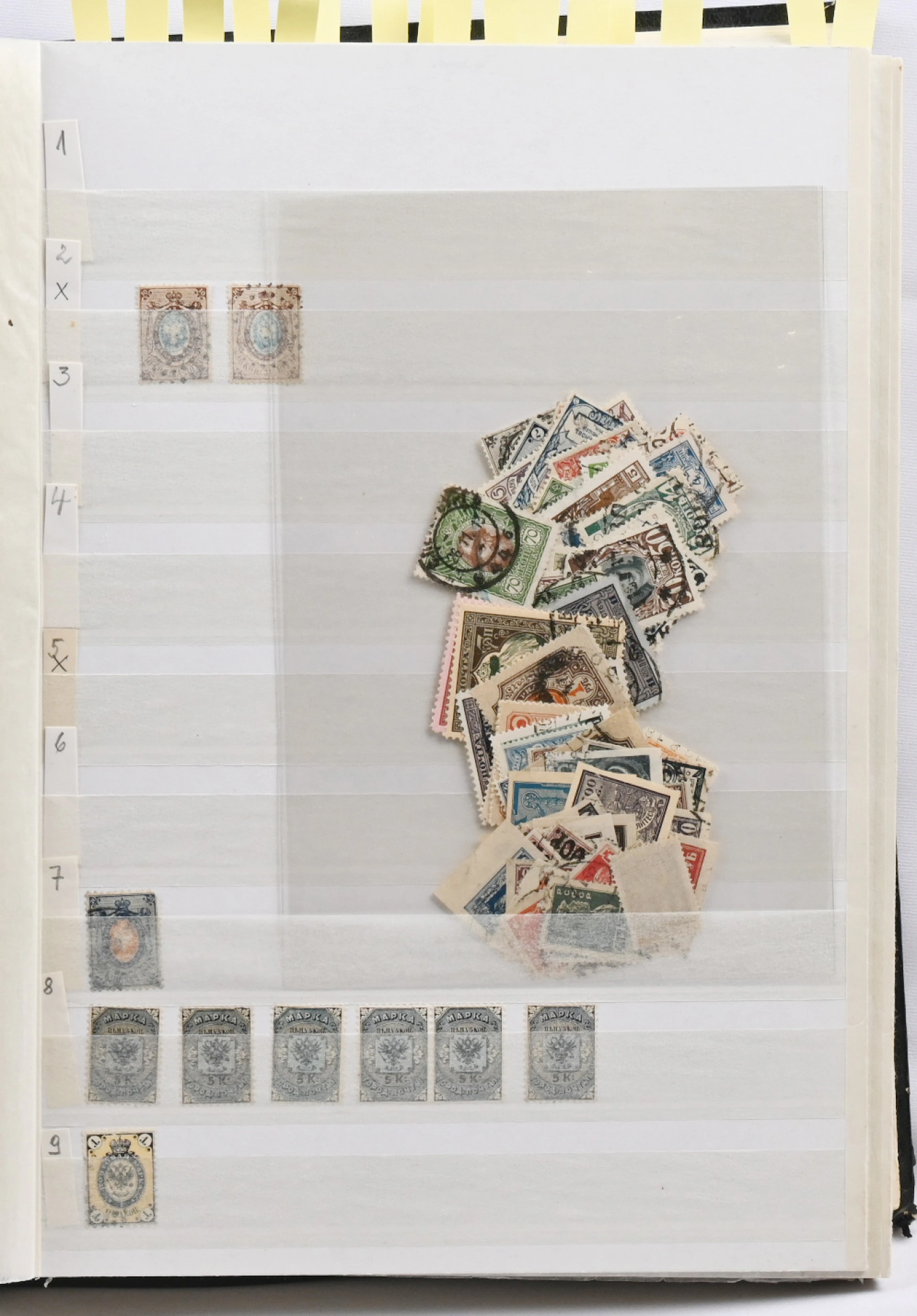 1858 - 1935 stock selection of mainly used material in a thick stockbook.