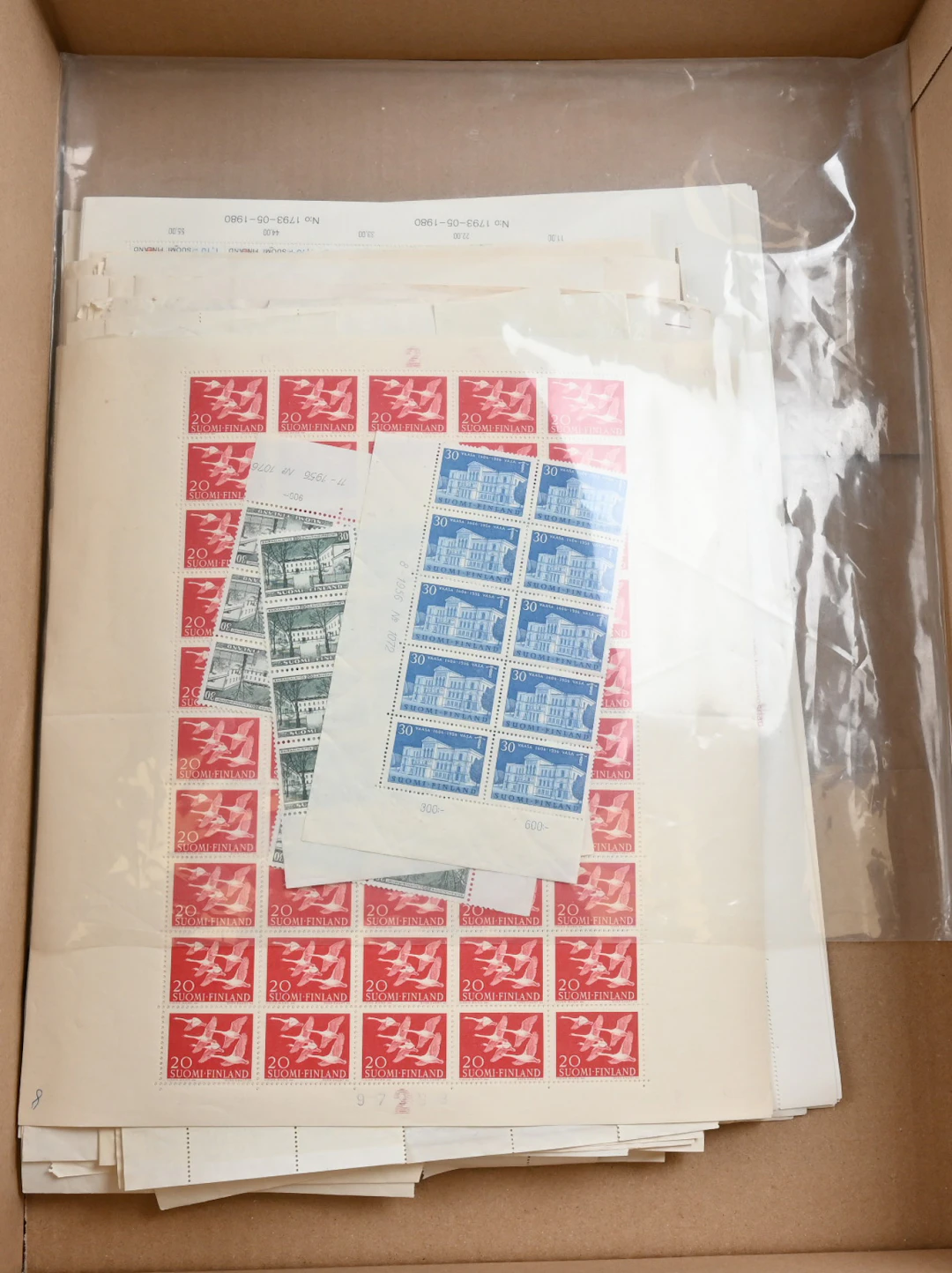 From 1956 - 1960 and 1980 - 1981 over 120 sheets. Plenty of duplicates