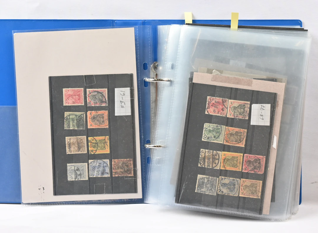 Reich, selection of stamps and postal items in a small album, additionally