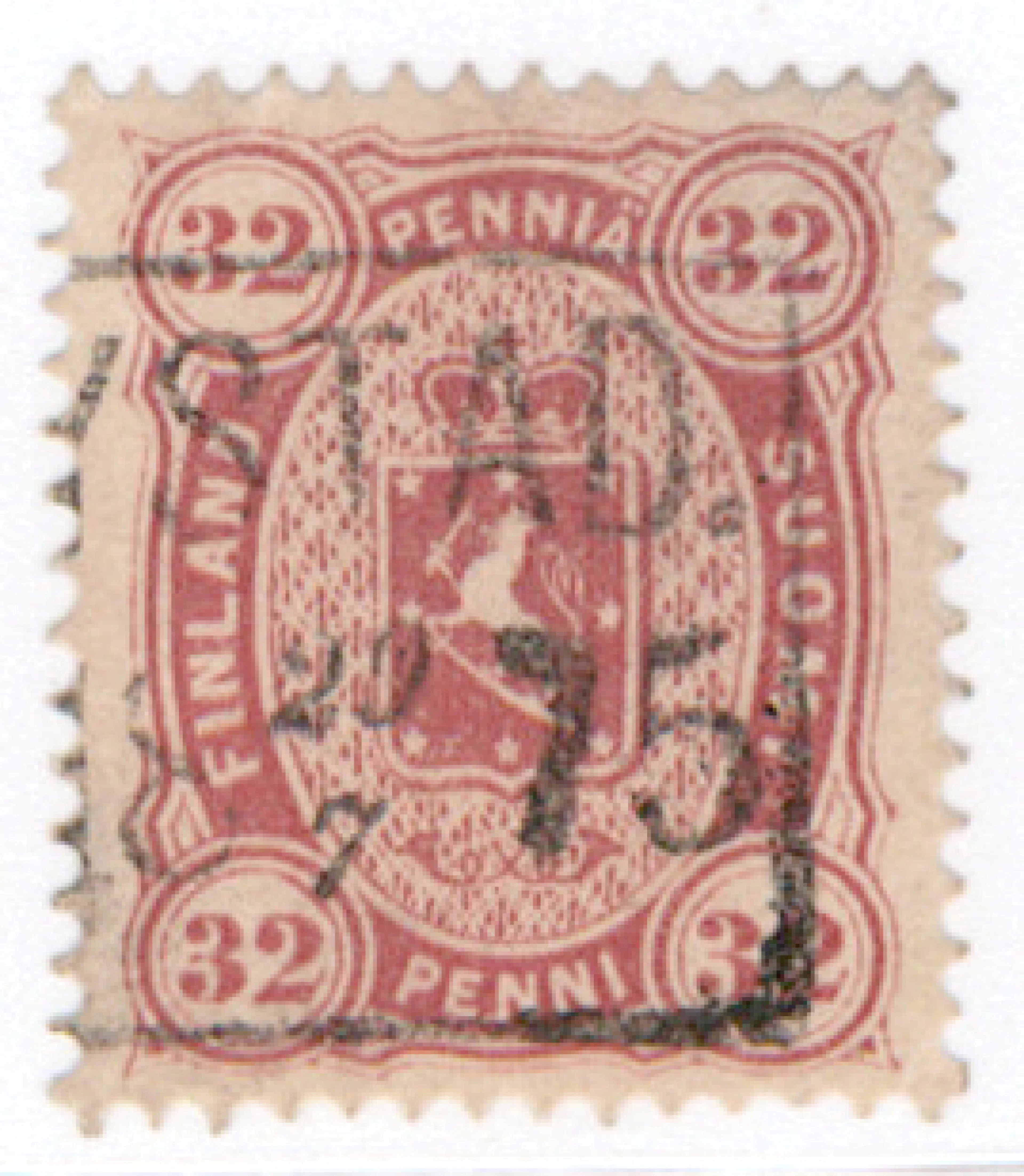 Copenhagen printing very fine used Nystad 1875. A small corner crease.