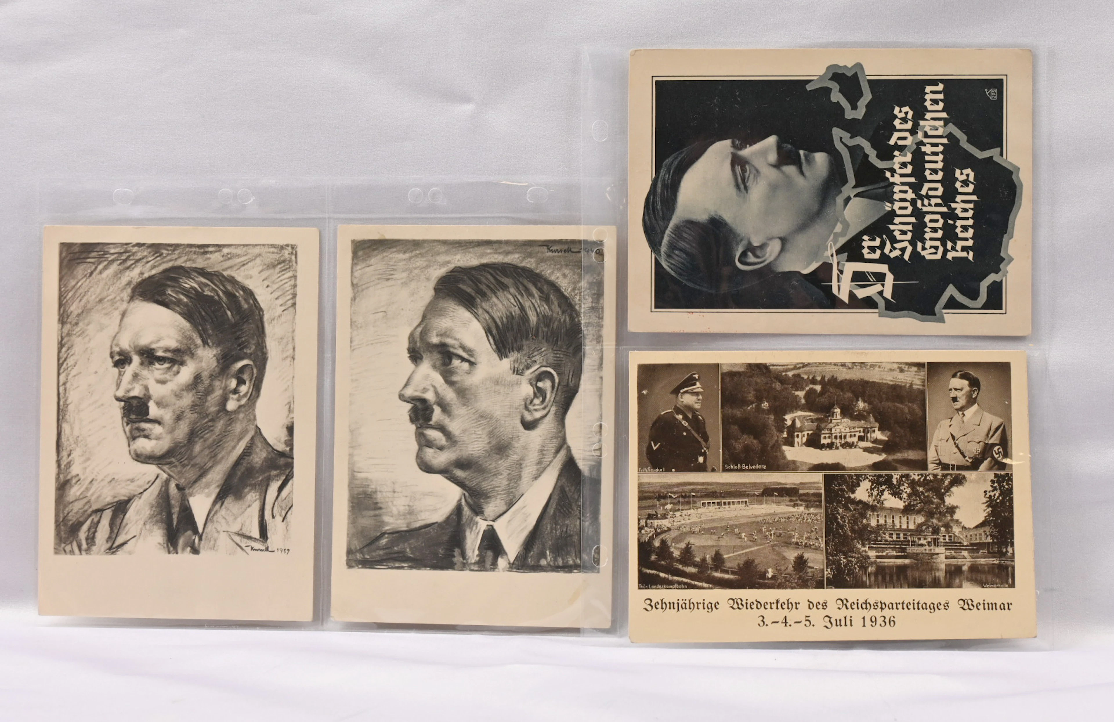 Germany - Hitler. Four rarer propaganda cards. Including eg. two different