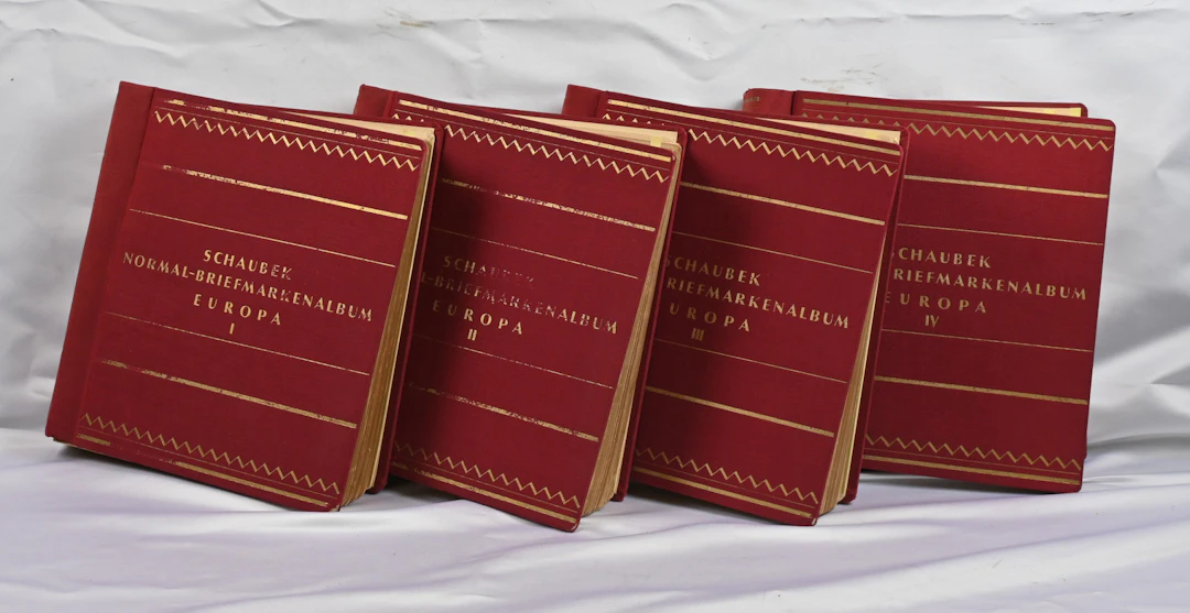 Schaubek Europe albums four parts "Grosse Ausgabe 1943", albums in