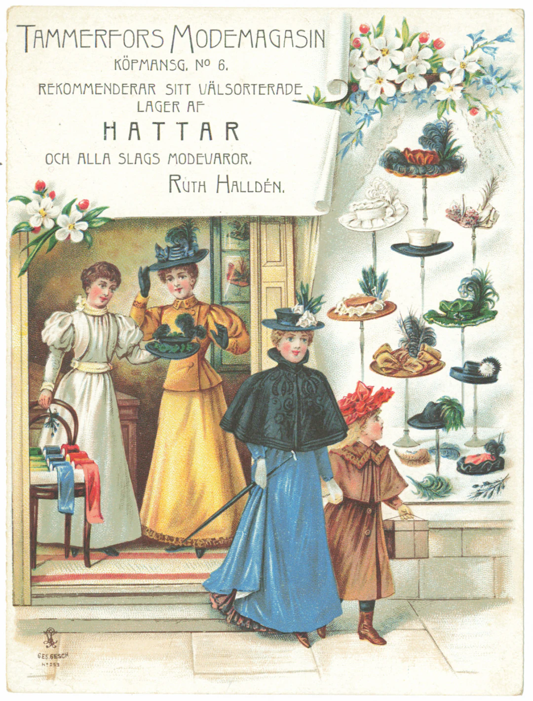 Tammerfors Modemagazin advertising card, fine.