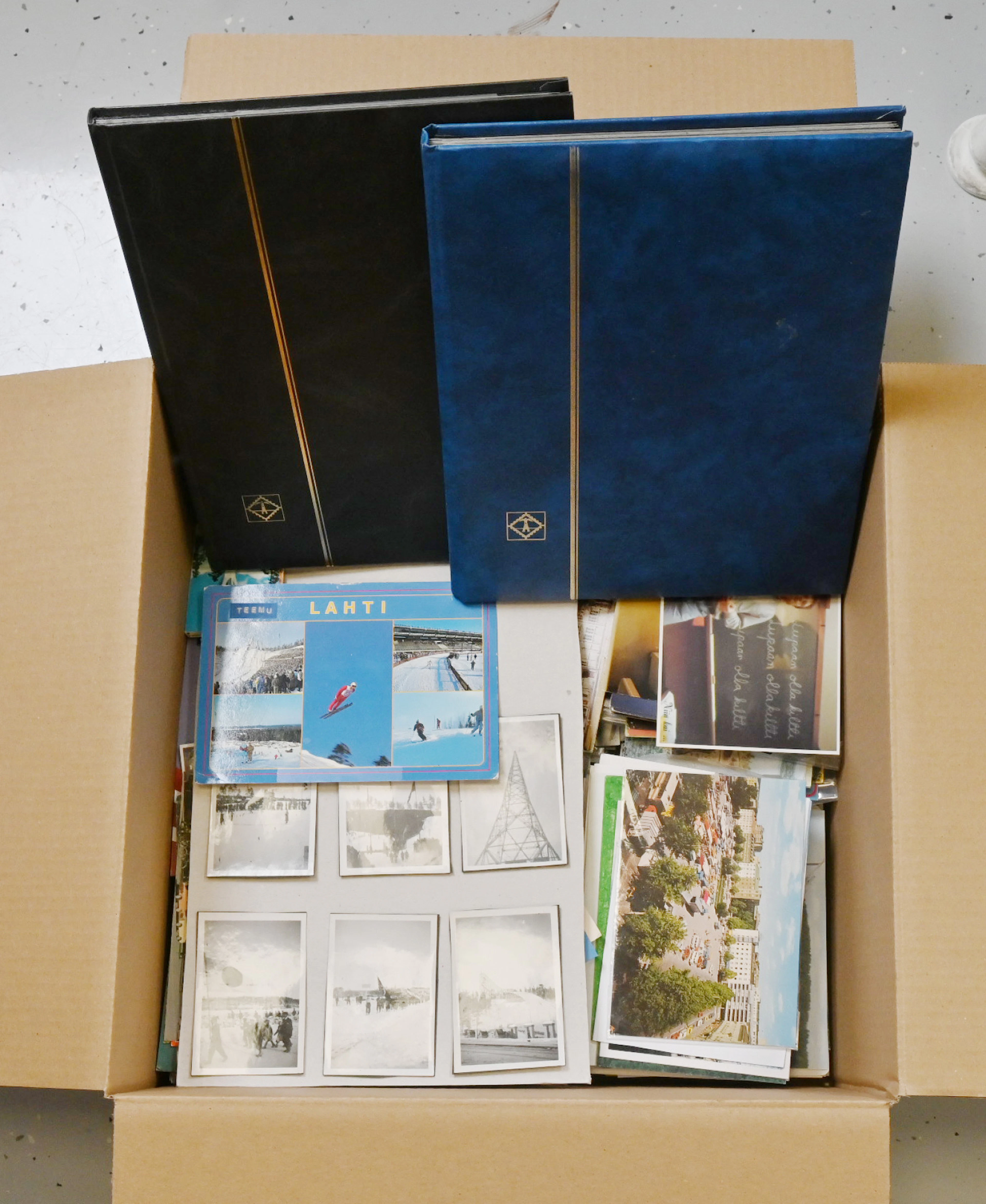 Lahti-themed material fine selection in a 5½ KG box. Postal items