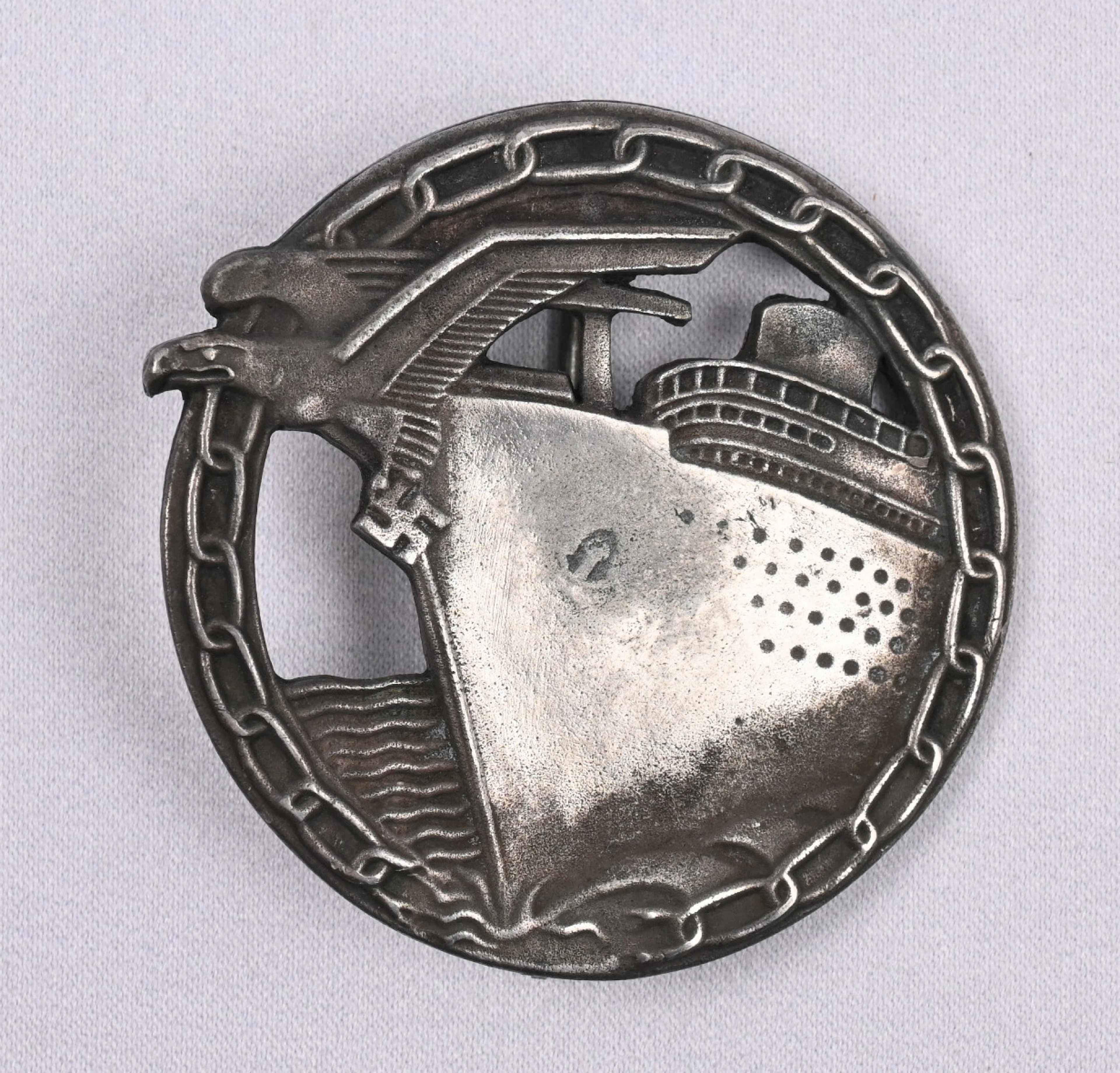 Germany, Blockade Runners Badge (Blockadebrecher-Abzeichen), silver-plated