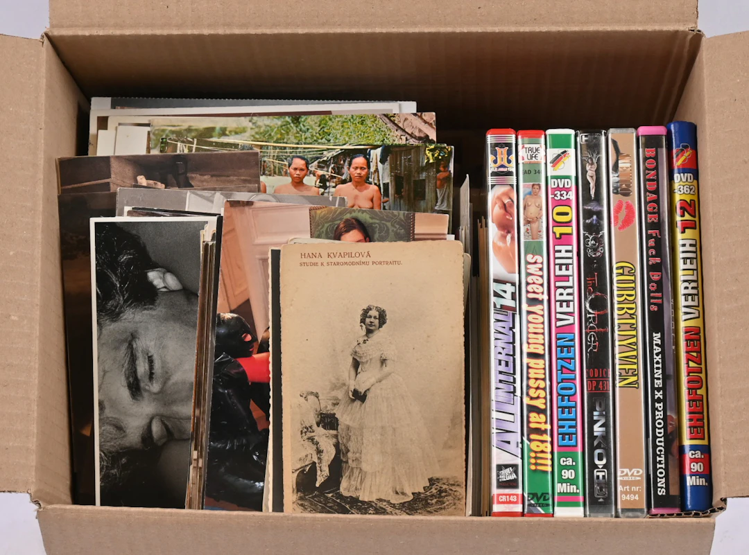 Woman-themed cards mainly from the modern era selection in a box