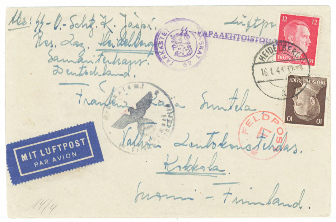 SS volunteer mail: nice airmail letter from a man in the battalion