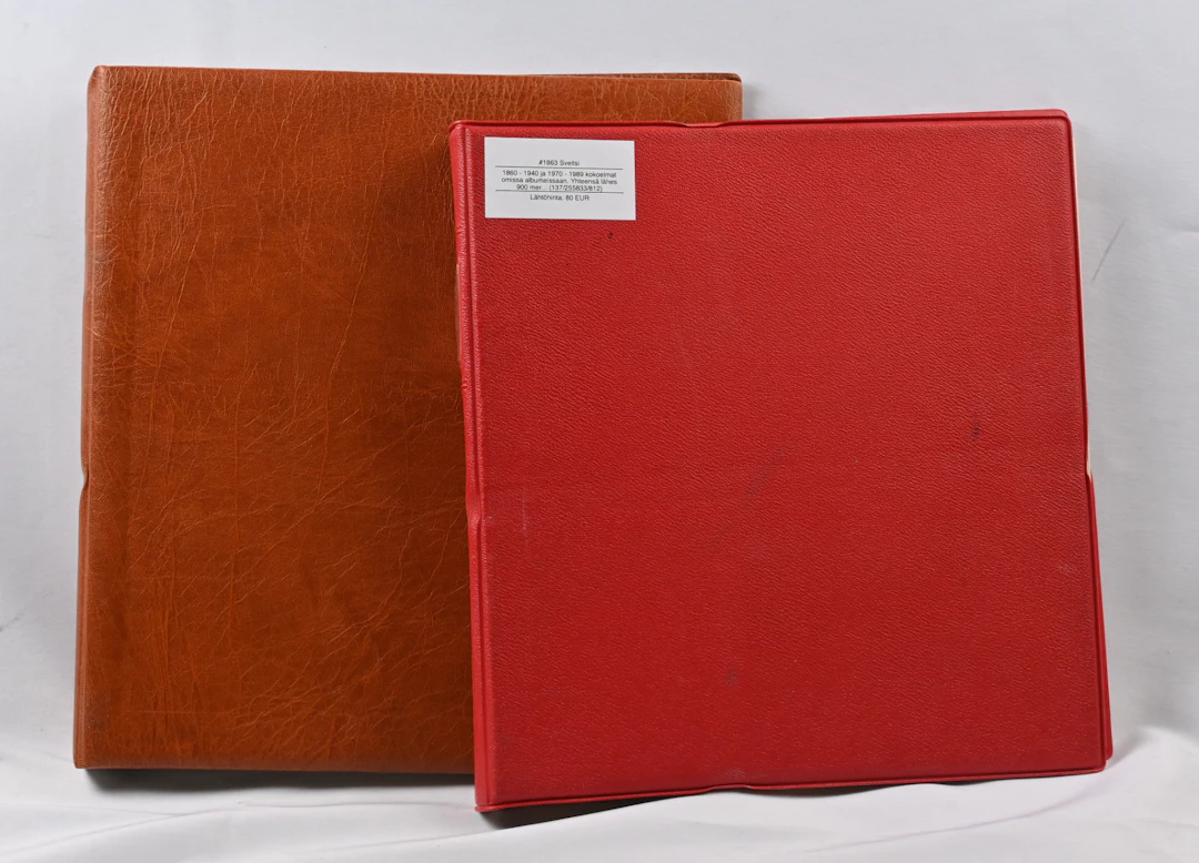 1860 - 1940 and 1970 - 1989 collections in separate albums. Total