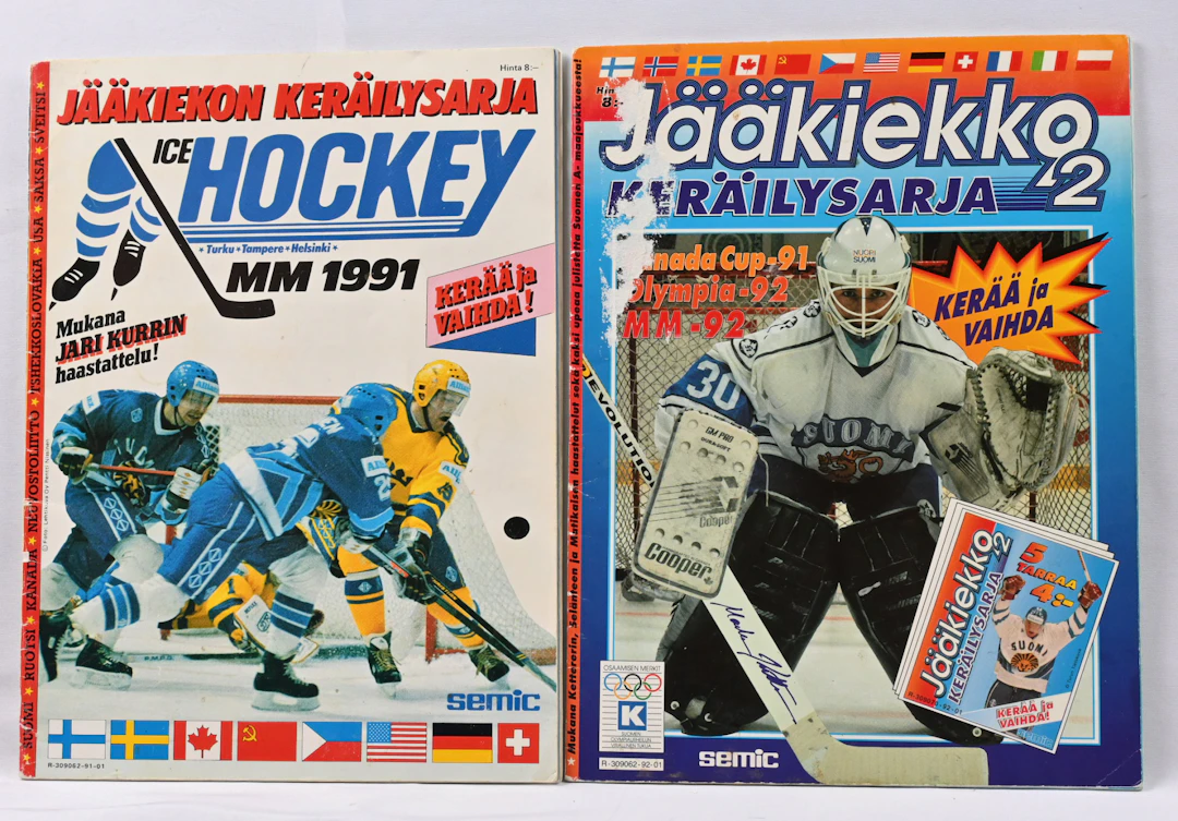 Semic sticker books 1991 and 1992, both full and the stickers neatly
