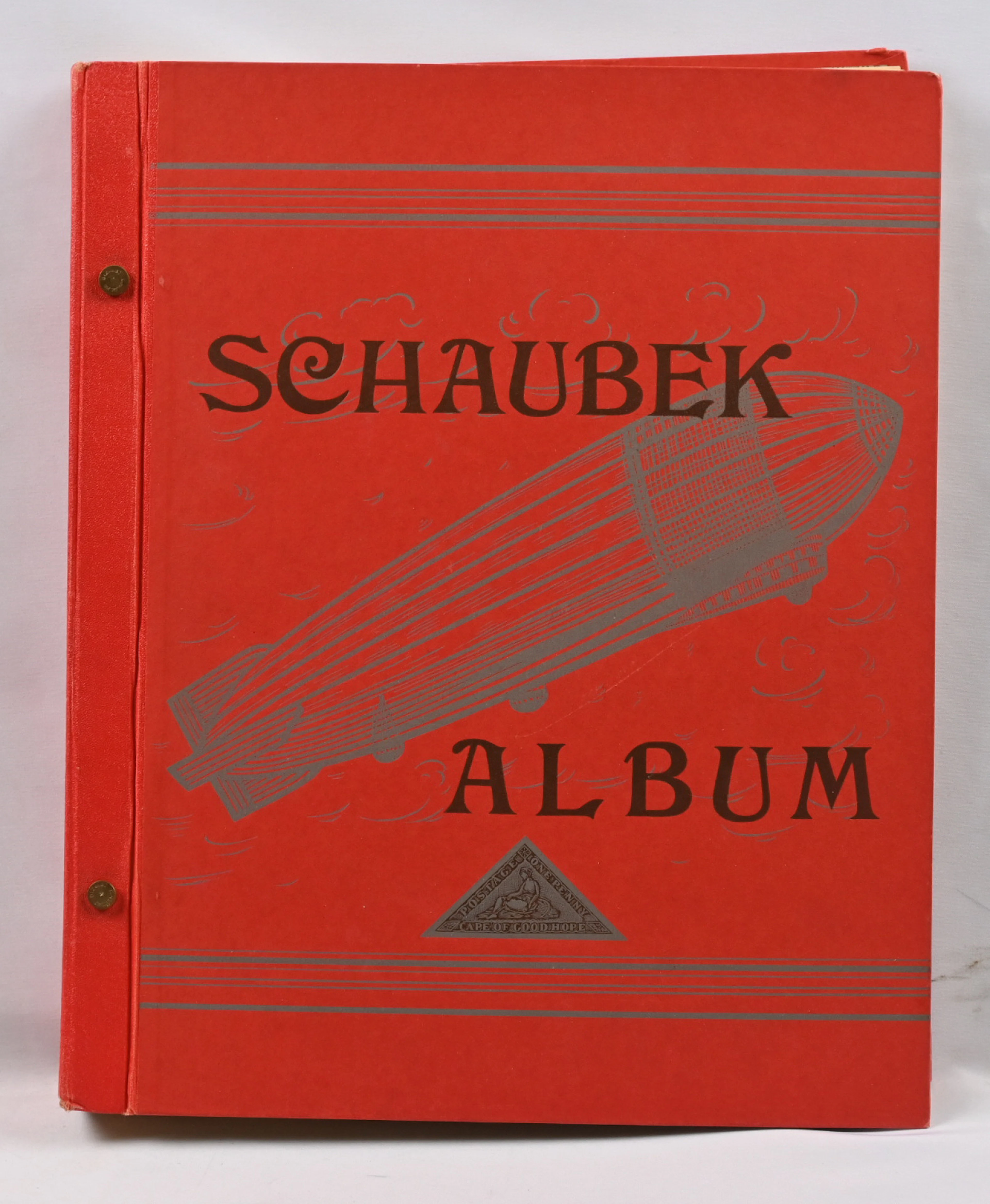 Schaubek worldwide album with stamps, spaces up to year 1929. Album