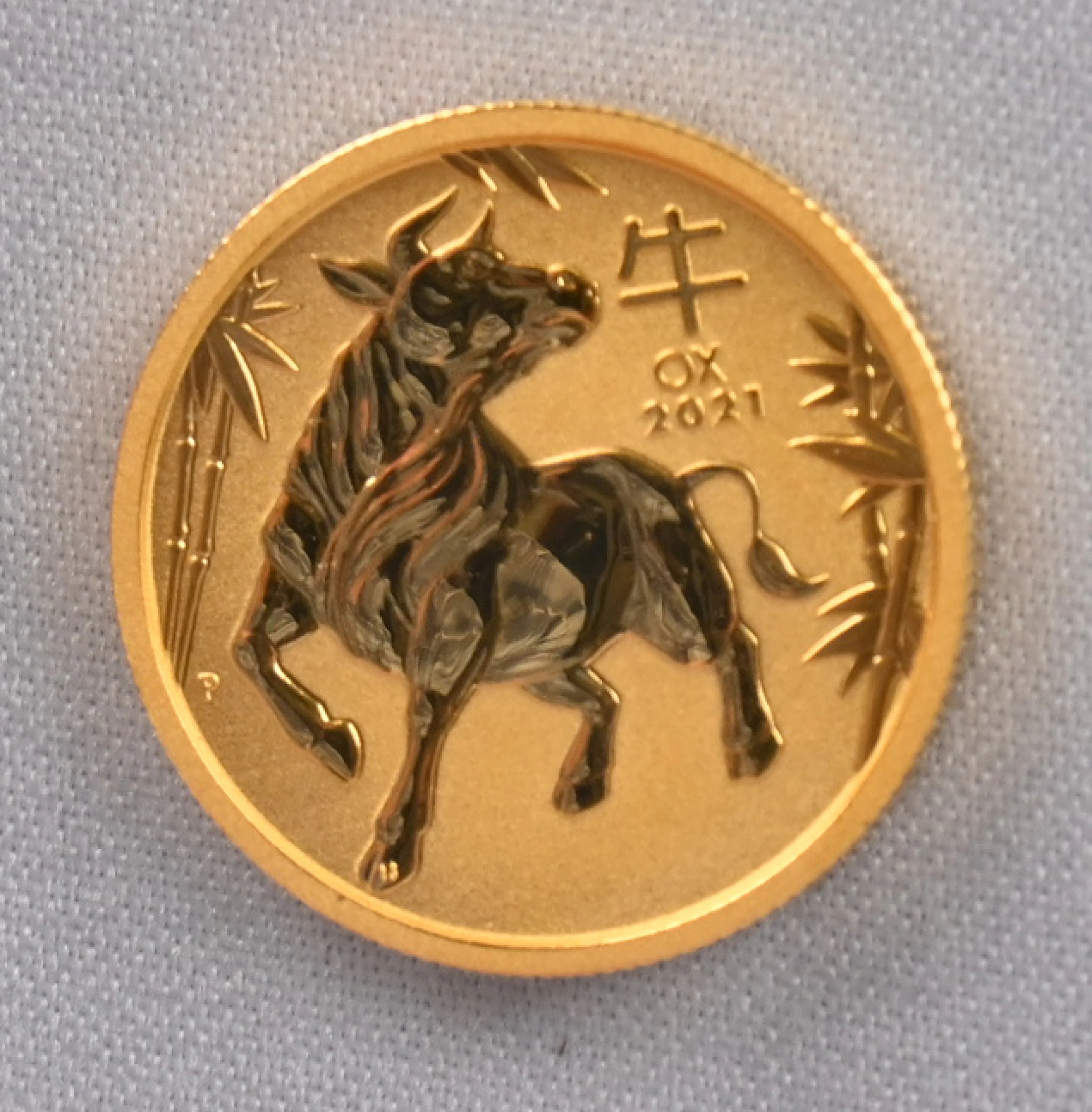 Australia 2021 25$ Year of the Ox, gold.