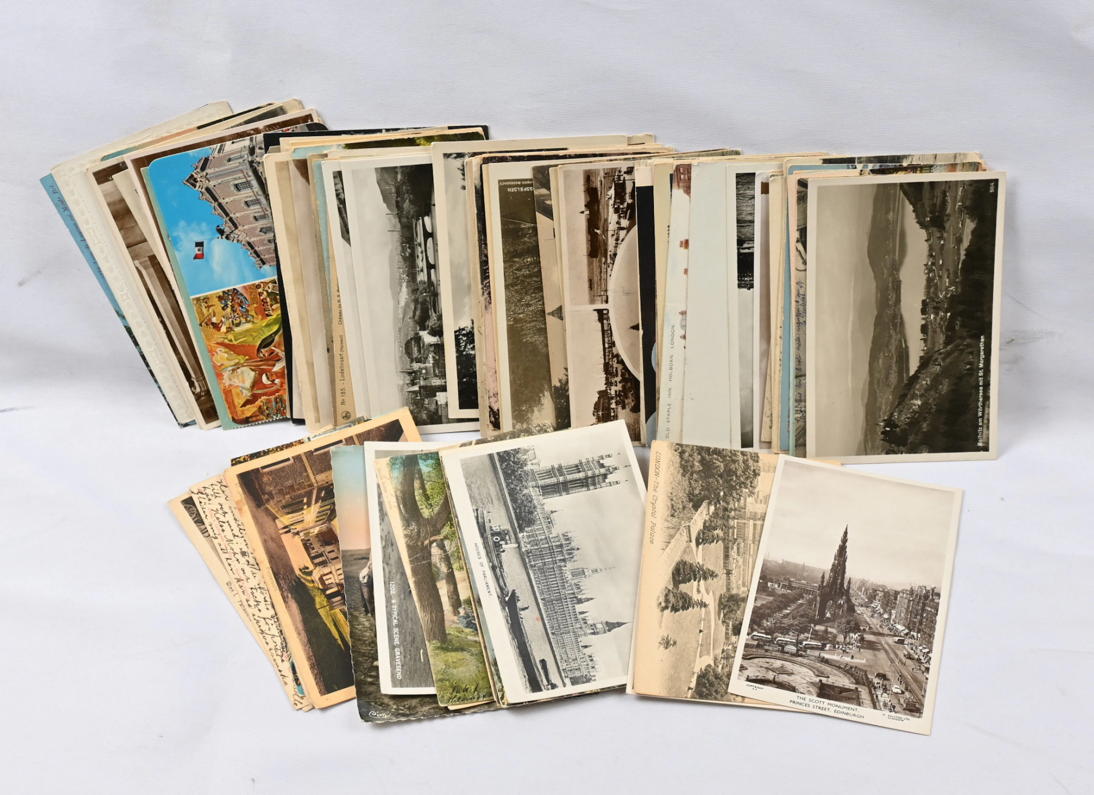 Old foreign landscape / topographical cards, ca. 190 pieces. All before