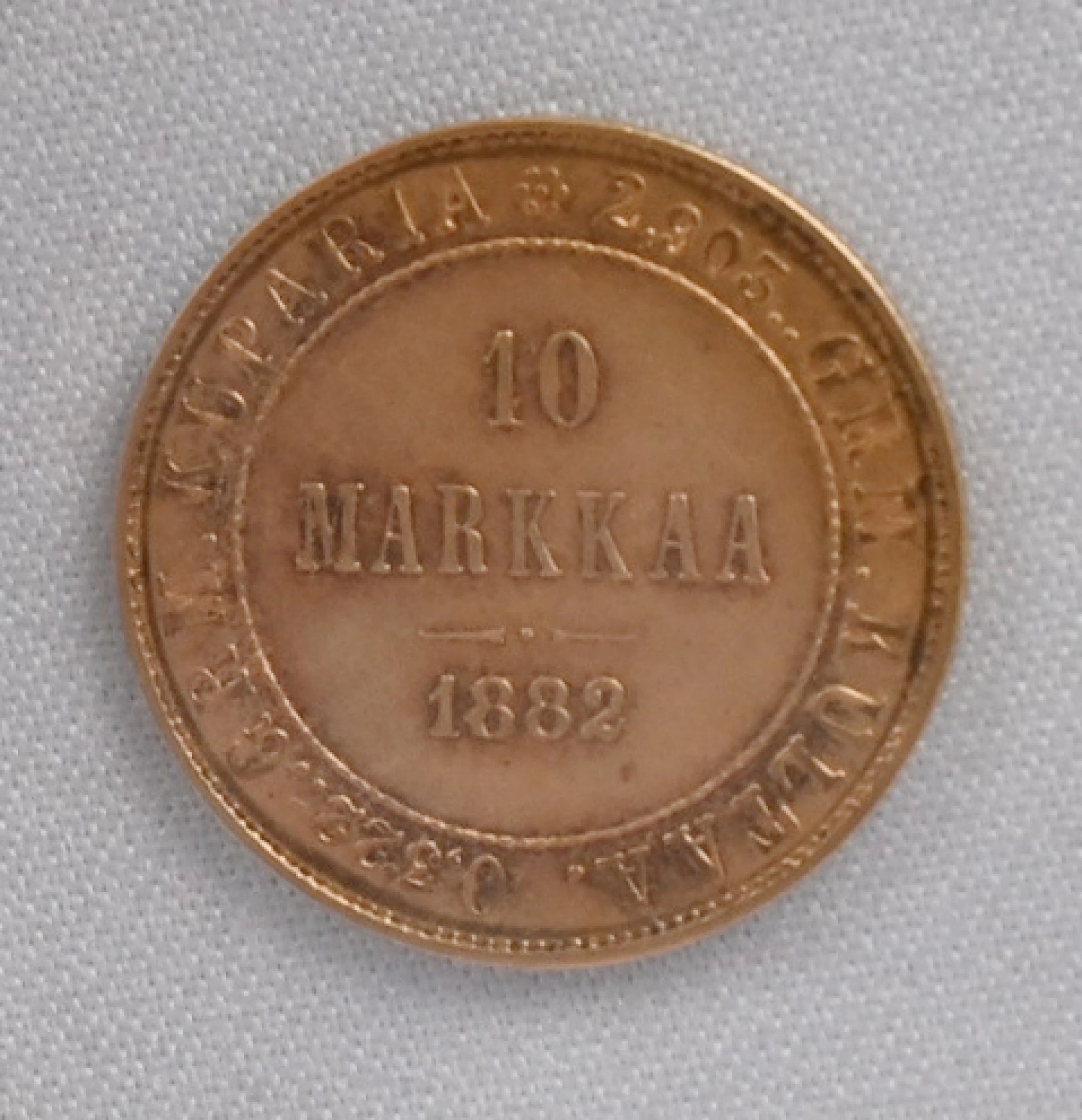1882 10 markka gold.