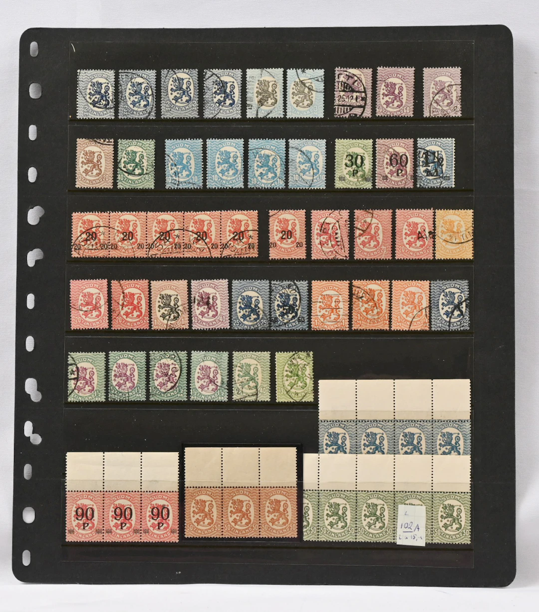 1917 model Saarinen selection of different degrees of shifted perforations