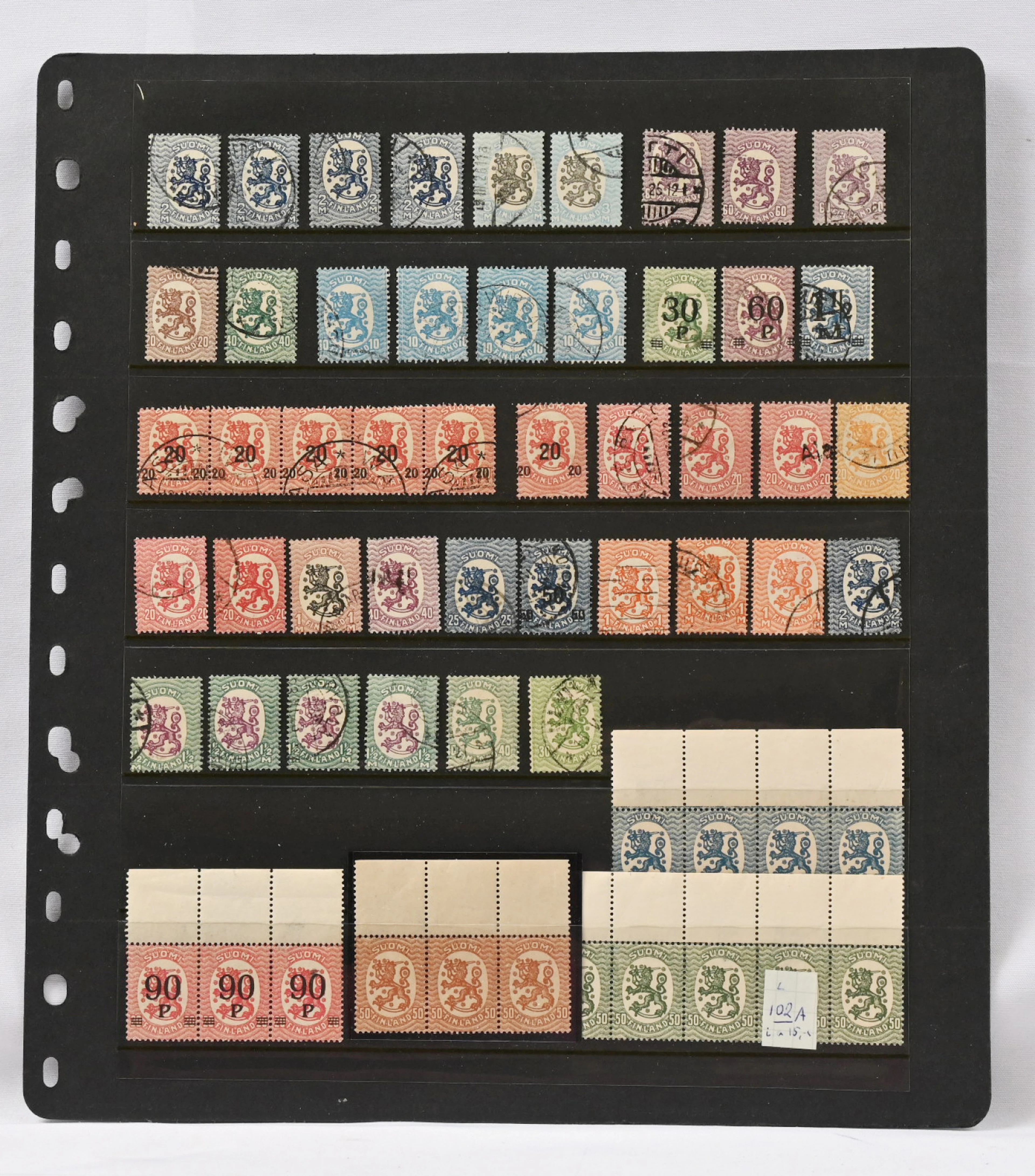 1917 model Saarinen selection of different degrees of shifted perforations