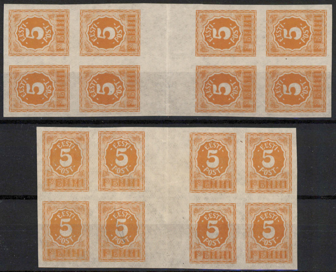 1919 Number design 5 penni Mi 6, mint * horizontal and vertical multiples