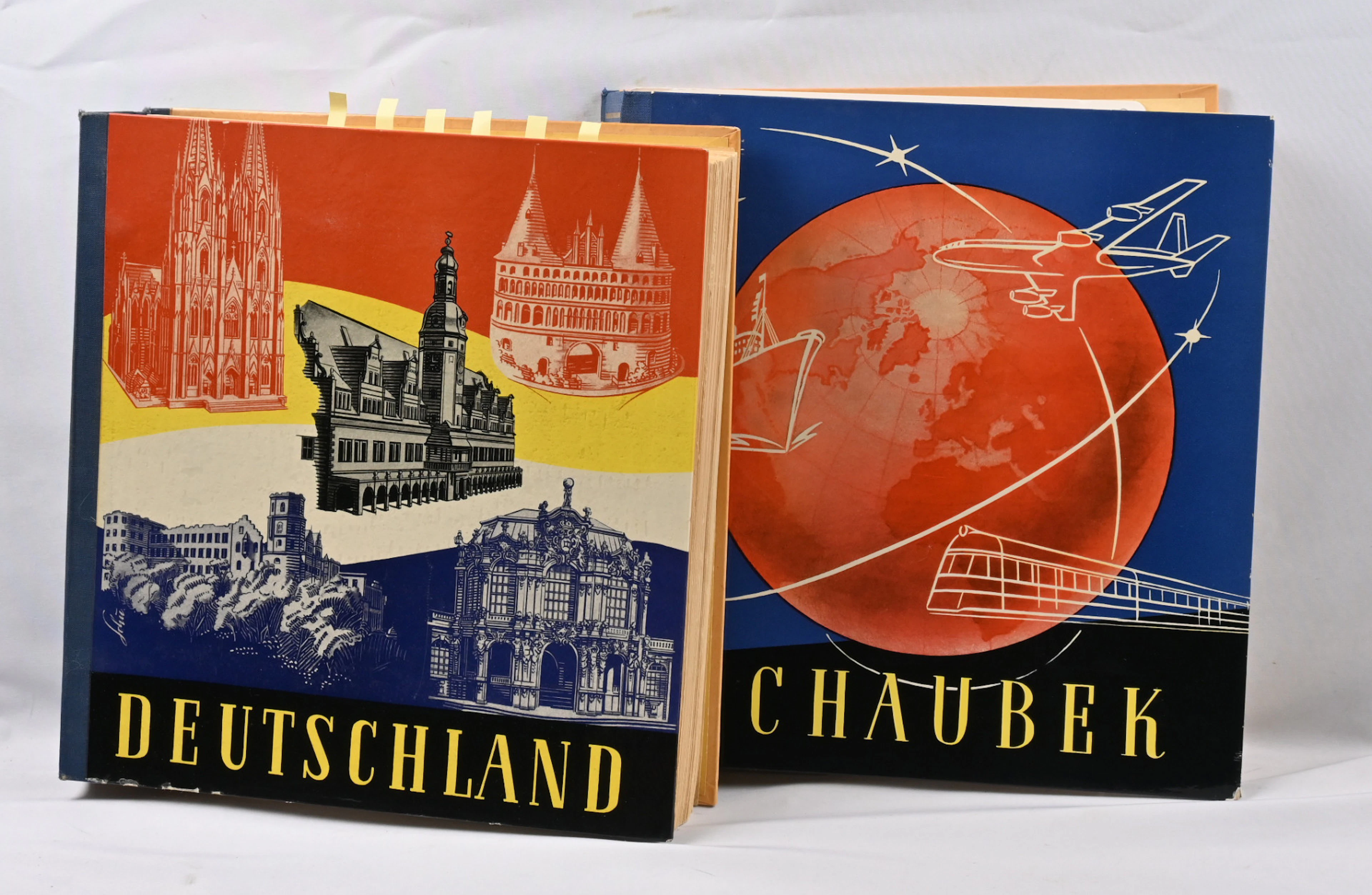 1945 - 1990 collection of mainly used material in two albums. Comprehensive-look