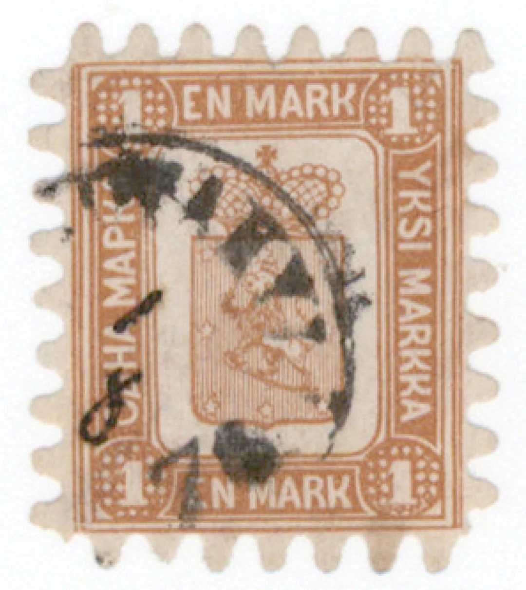 1 markka II beautiful Lauttakylä 1876 but the perfs have been manipulated.