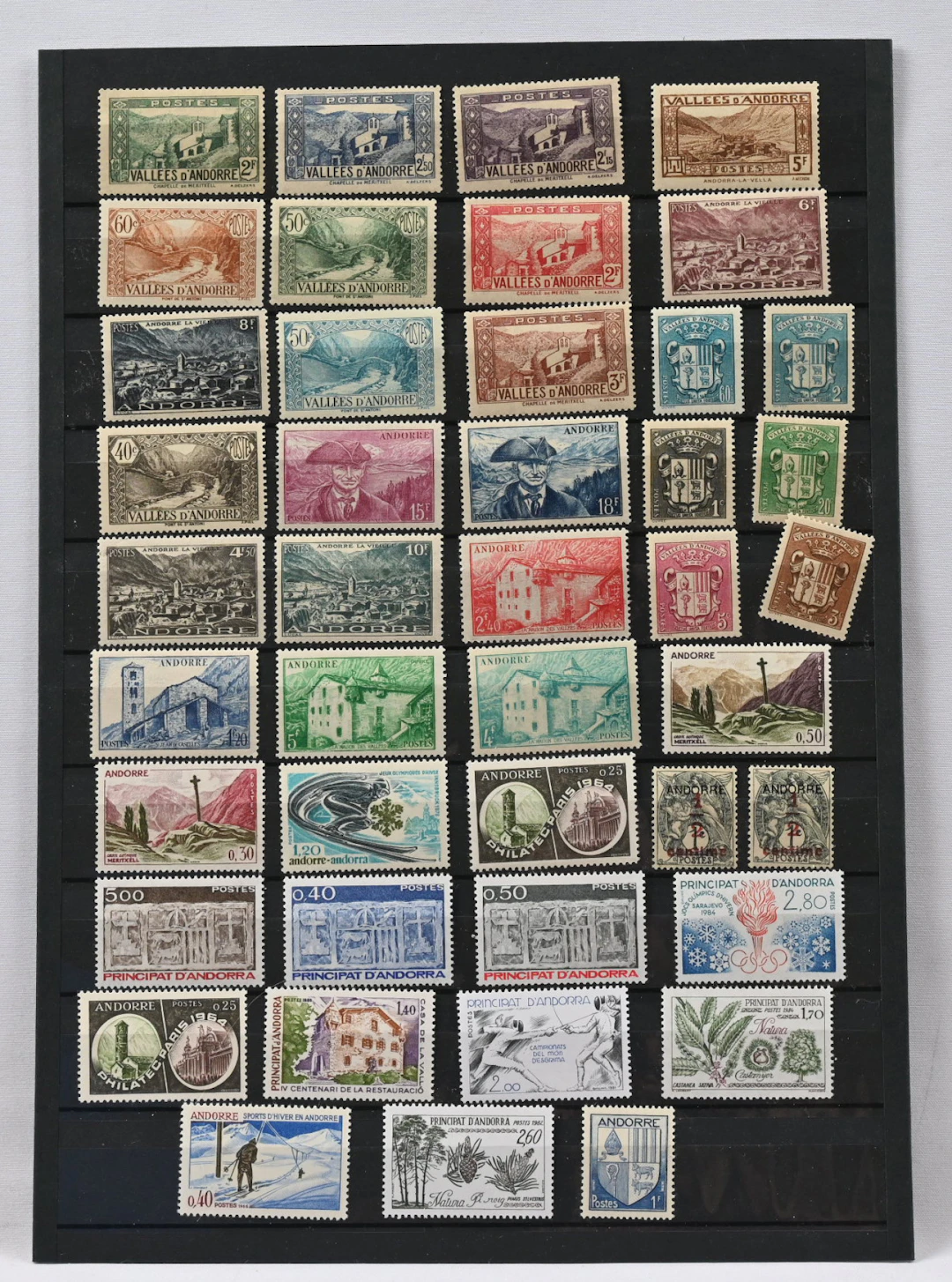 Fine selection of stamps on old collection pages as well as on stock pages.