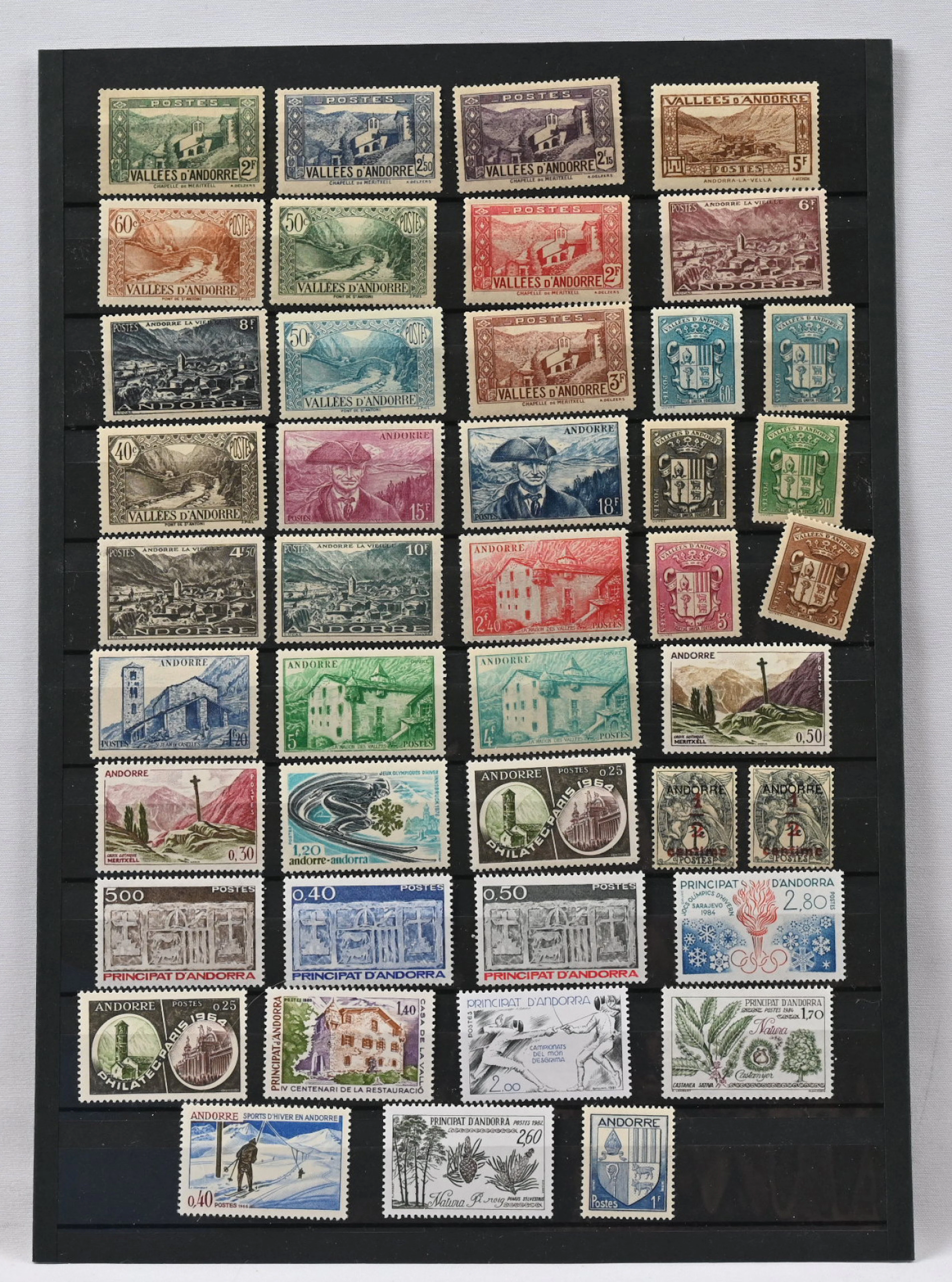 Fine selection of stamps on old collection pages as well as on stock pages.