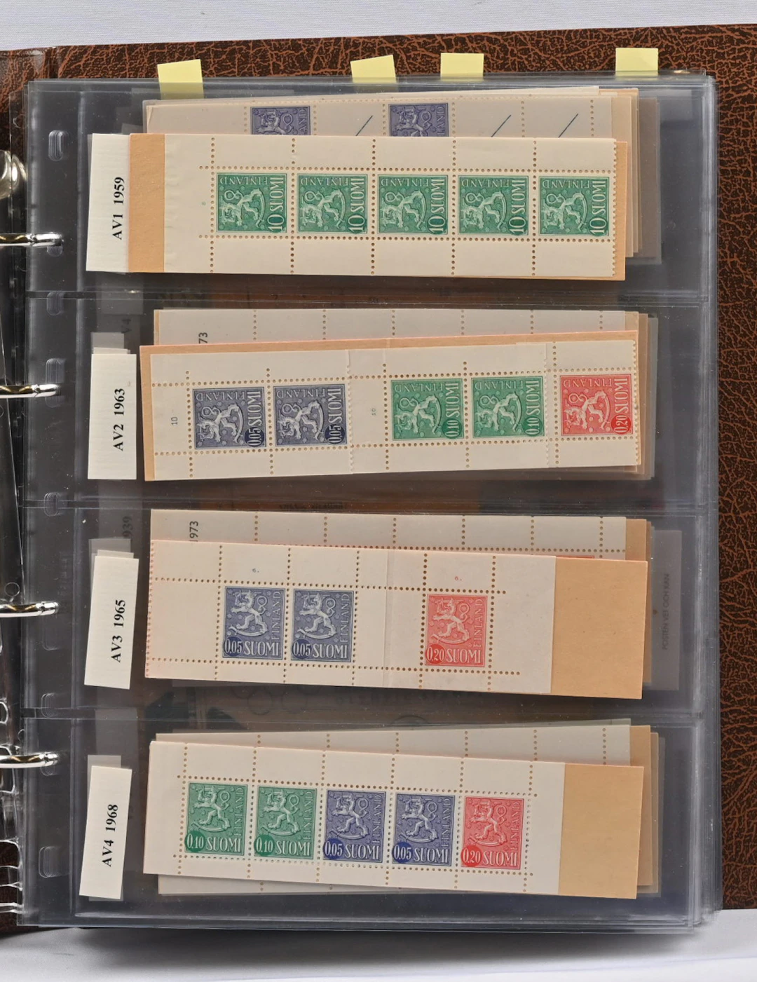 Booklet collection in an album, slot machine booklets starting from