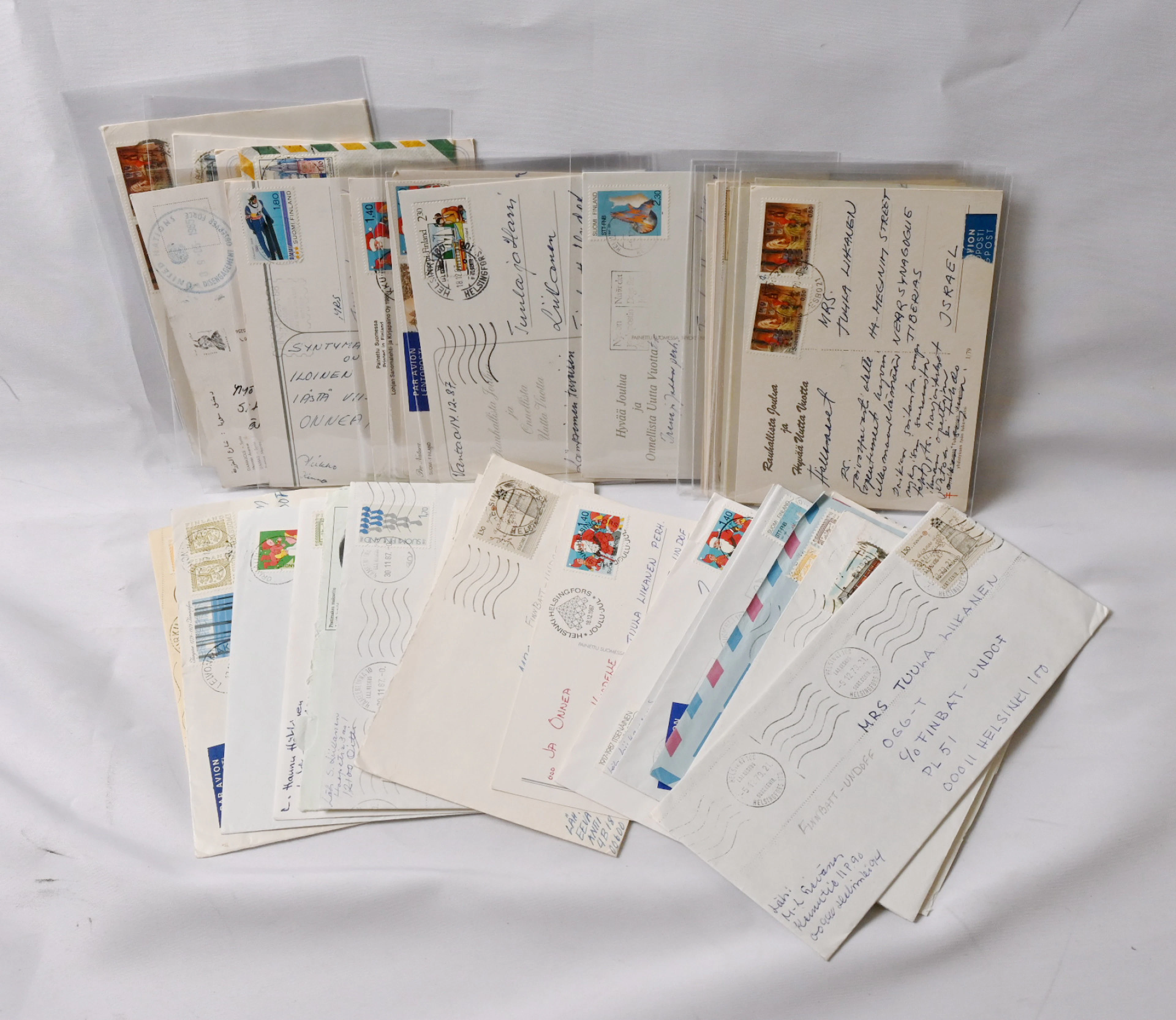 Nearly 50 UN postal items to Finnbatt-UNDOF address and abroad.