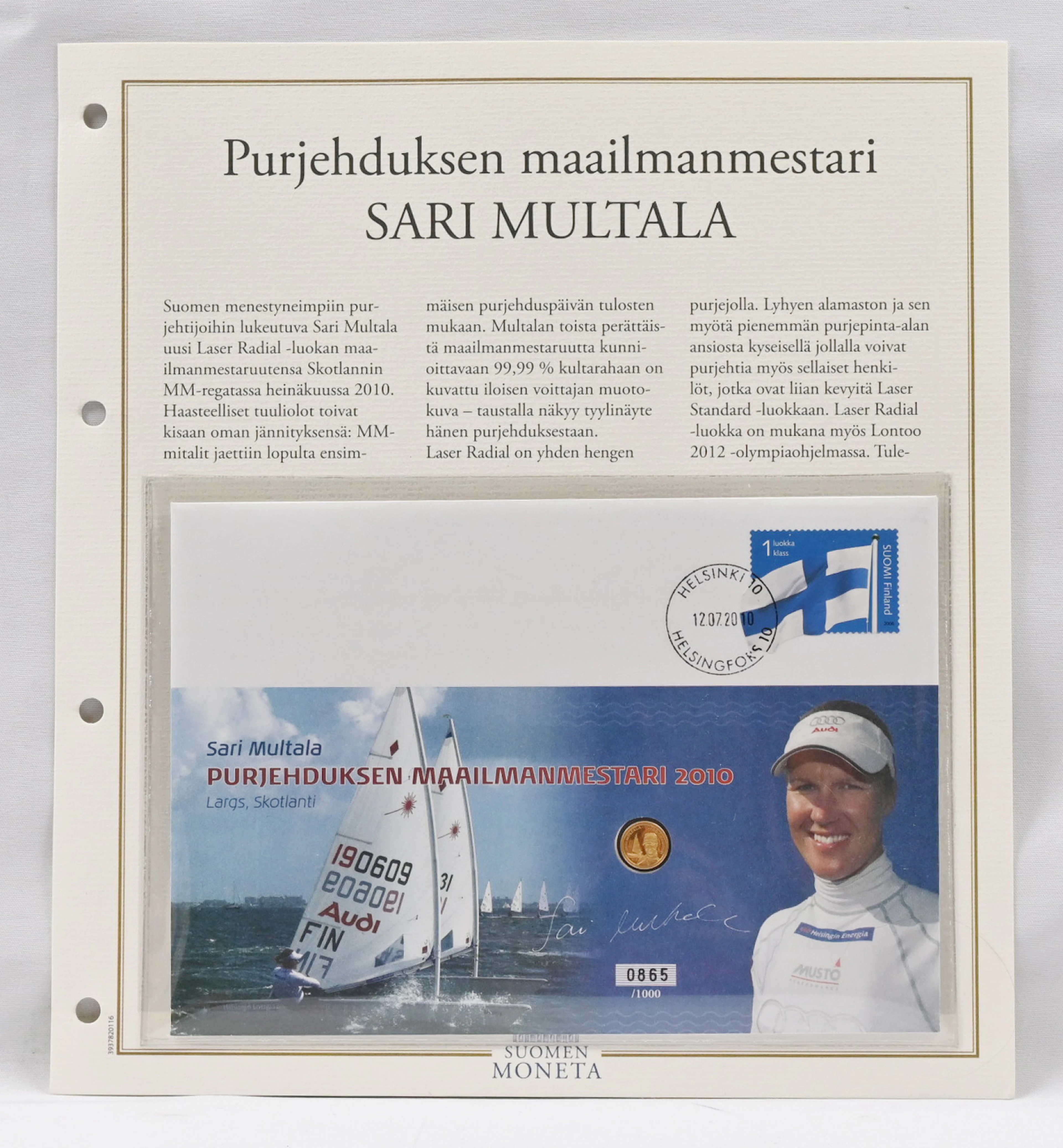 Cook Islands 2010 Sari Multala 1 dollar gold in coin letter