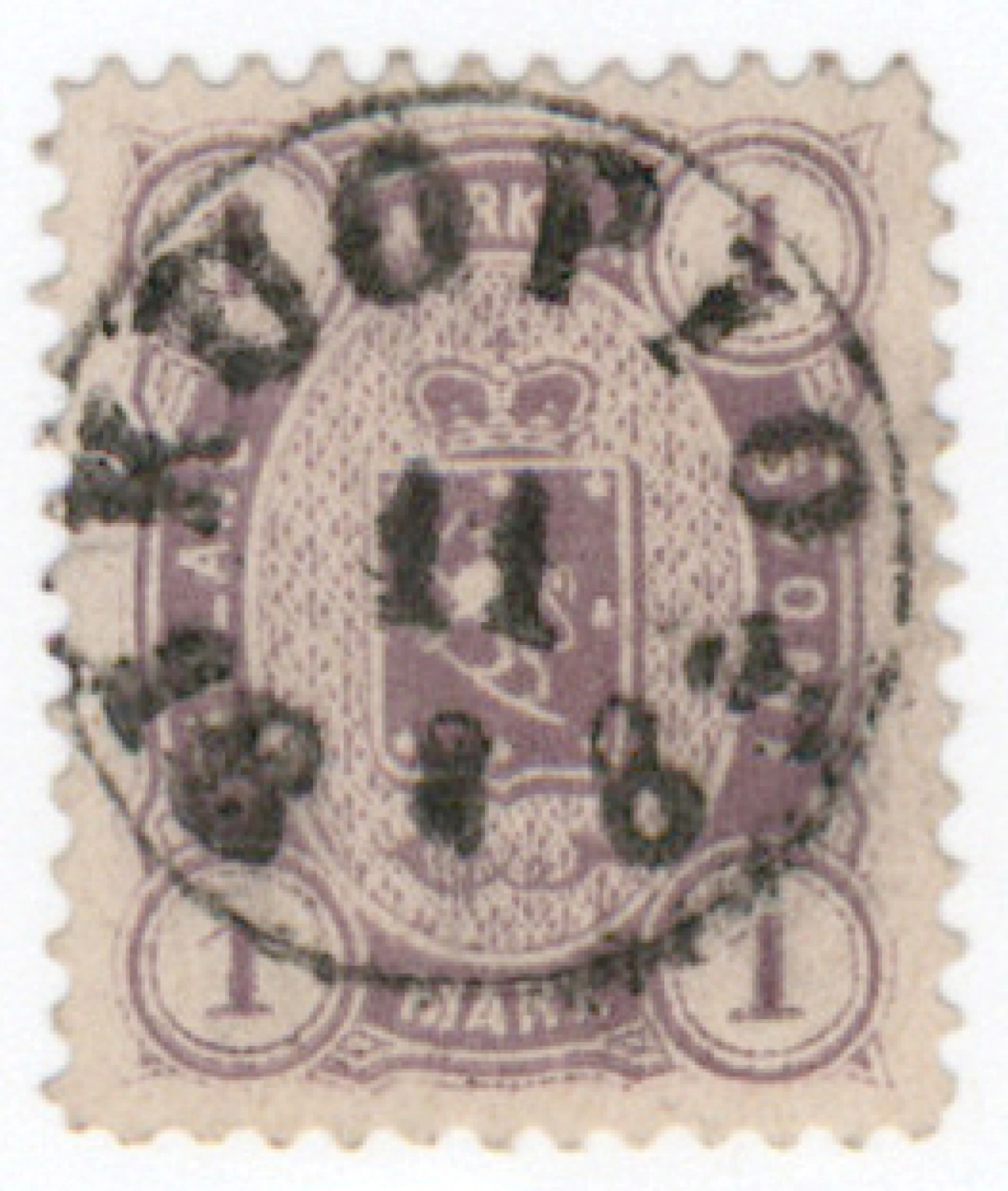 1 markka superb Kuopio 1882.