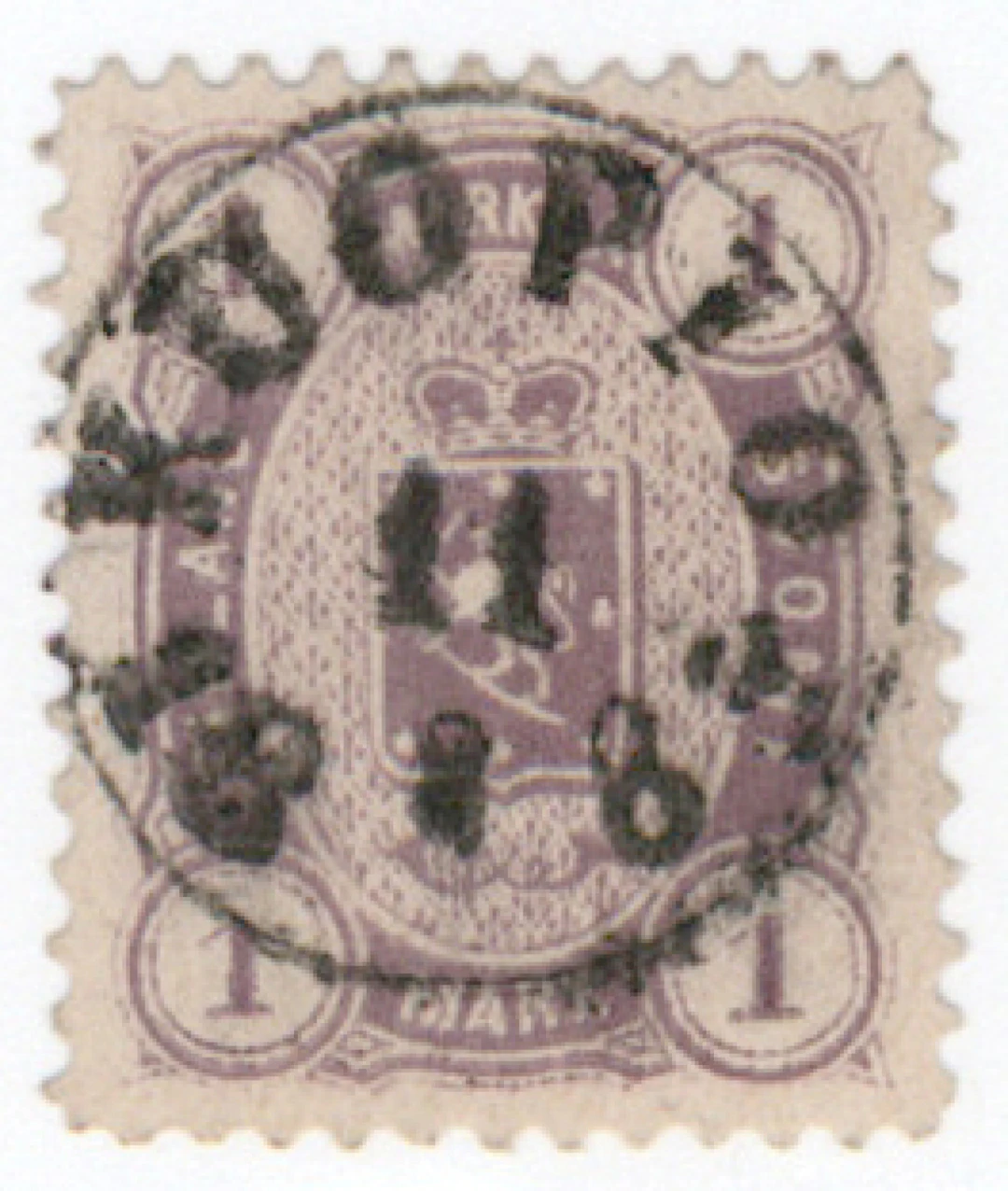 1 markka superb Kuopio 1882.