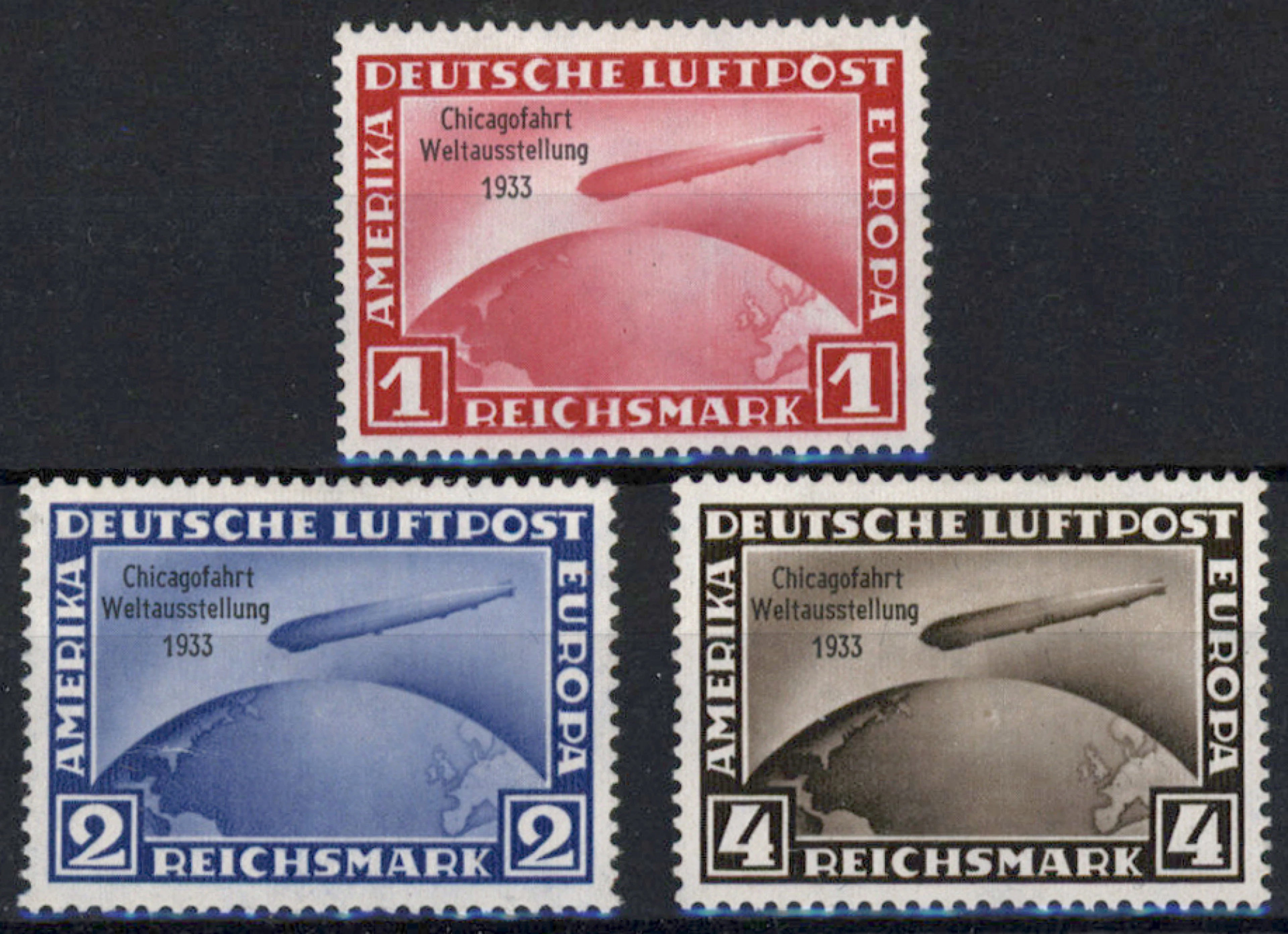 1933 Chicagofahrt Mi 496-498, mint * set.