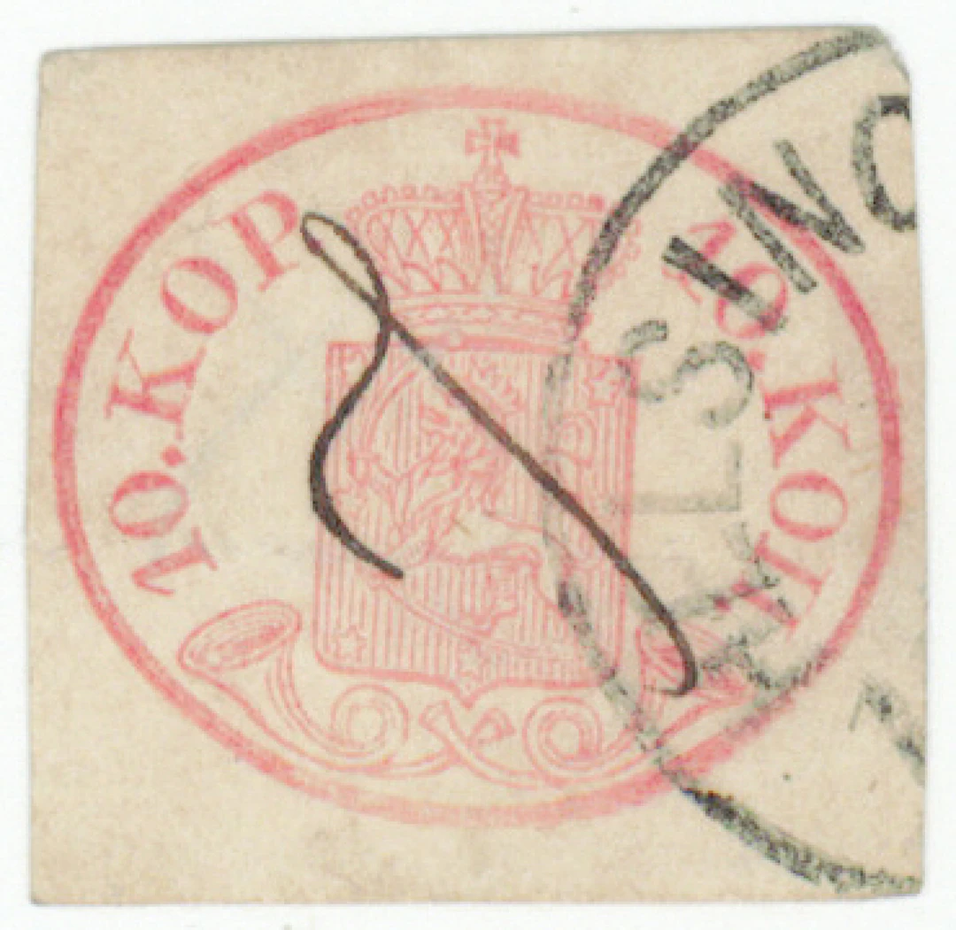 10 kopek rose, beautiful Helsingfors and Langolain pen cancellation.