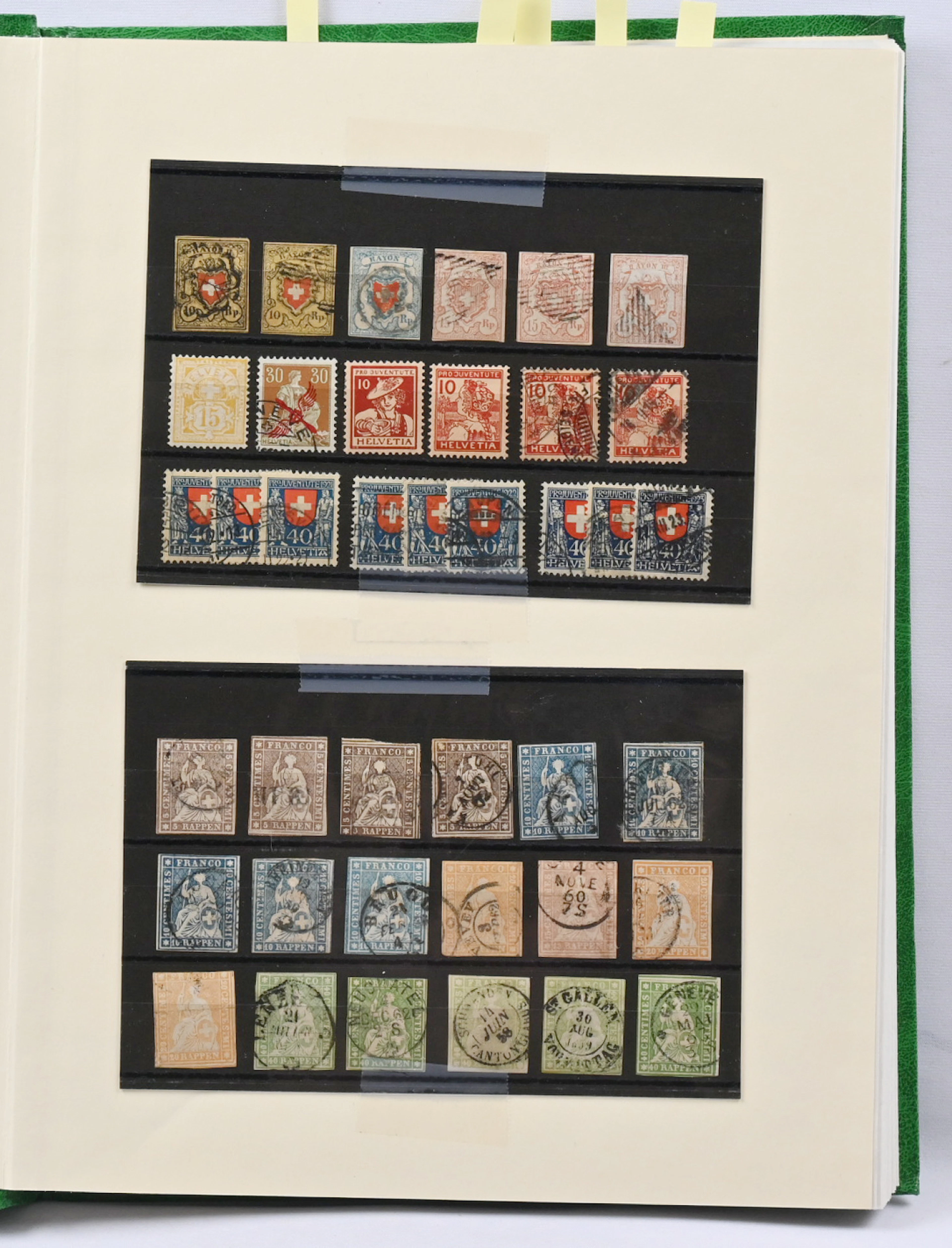1850 - 1955 fine collection/old stock in a stockbook, eg. six Rayon