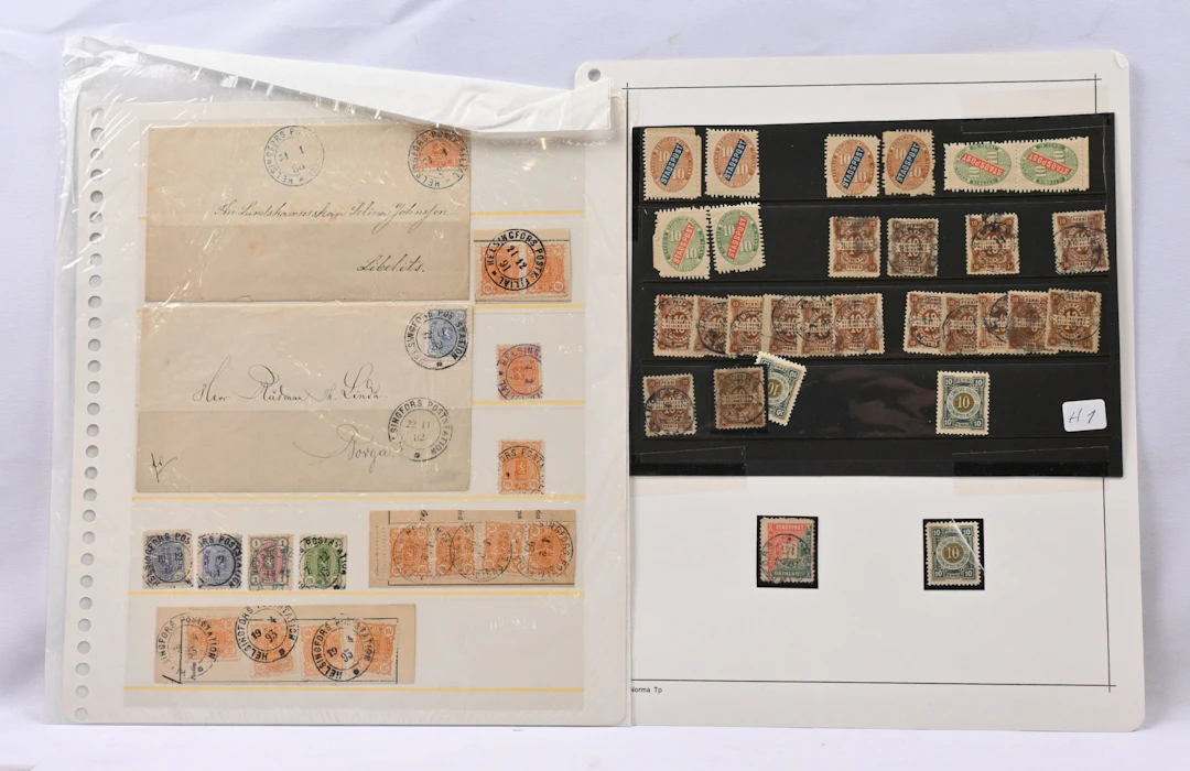 Helsinki postmark material interesting small selection on stock pages