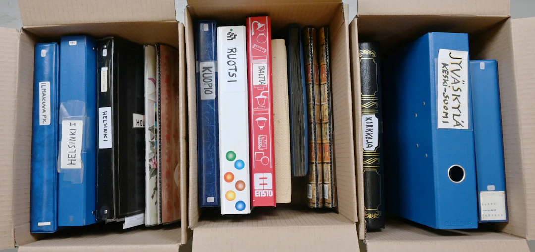 Rather large collection of topographical cards in seven binders from