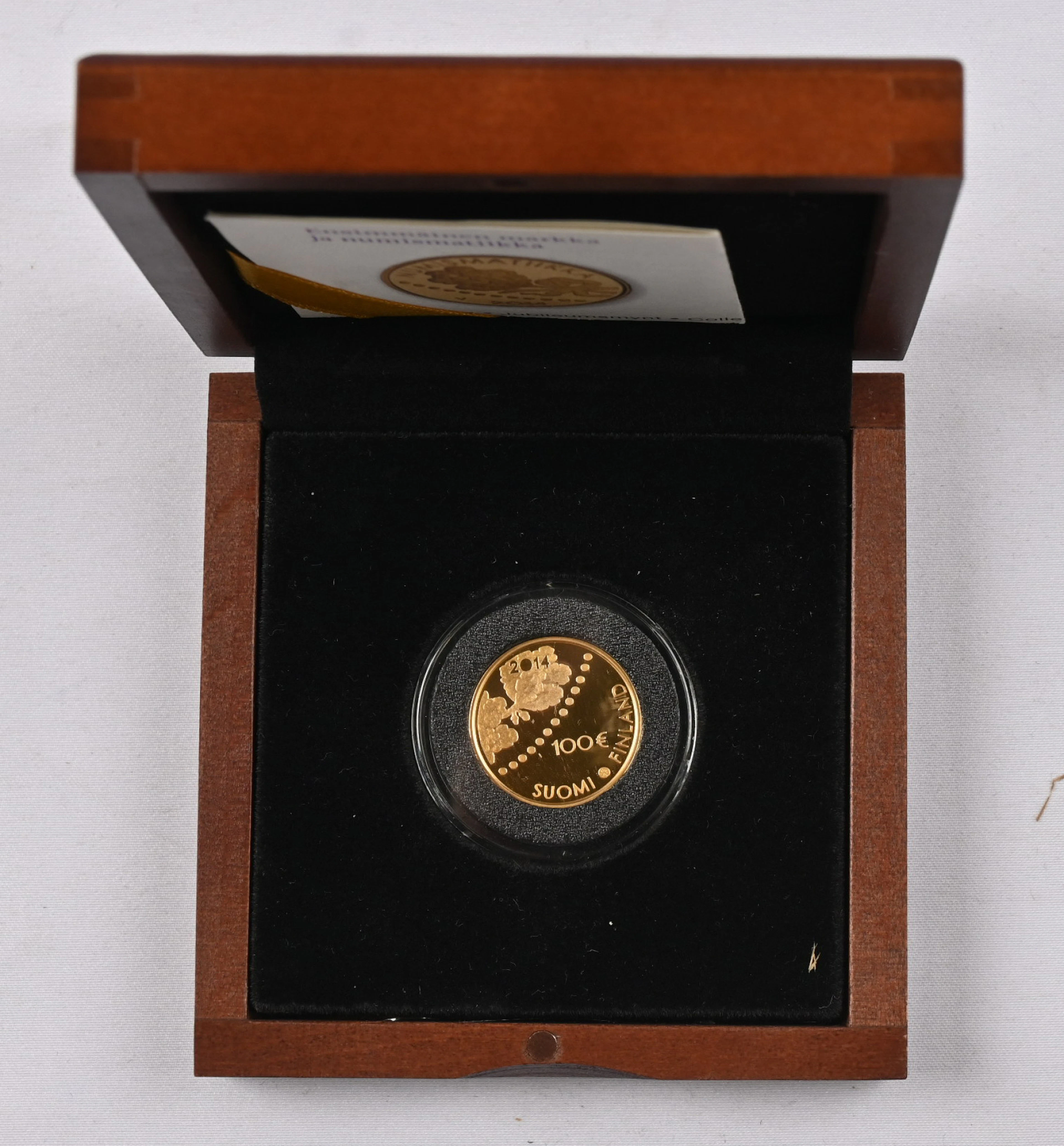 2014 100€ First markka and numismatic, gold